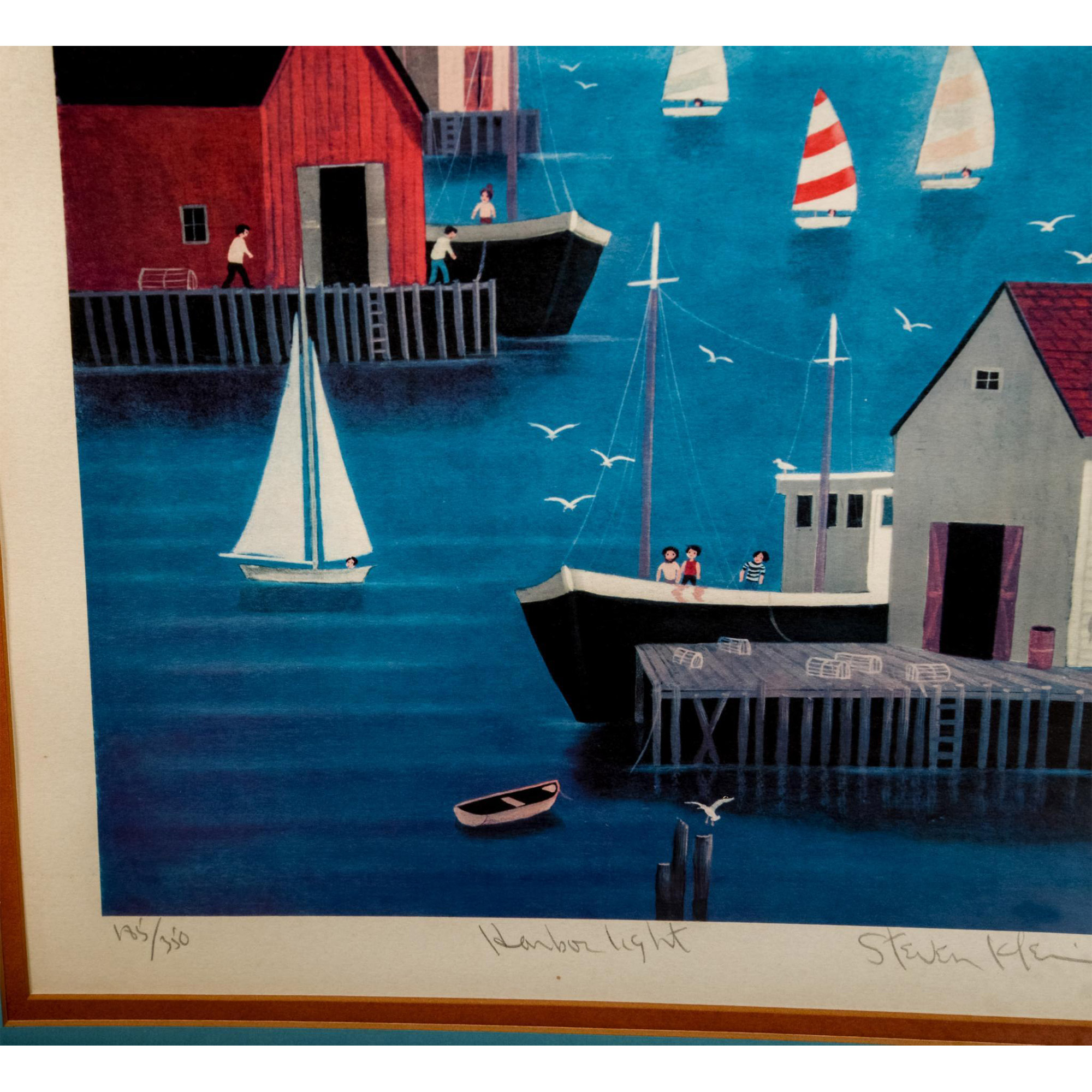 Steven Klein, Color Lithograph, Harbor Light, Signed - Image 4 of 5