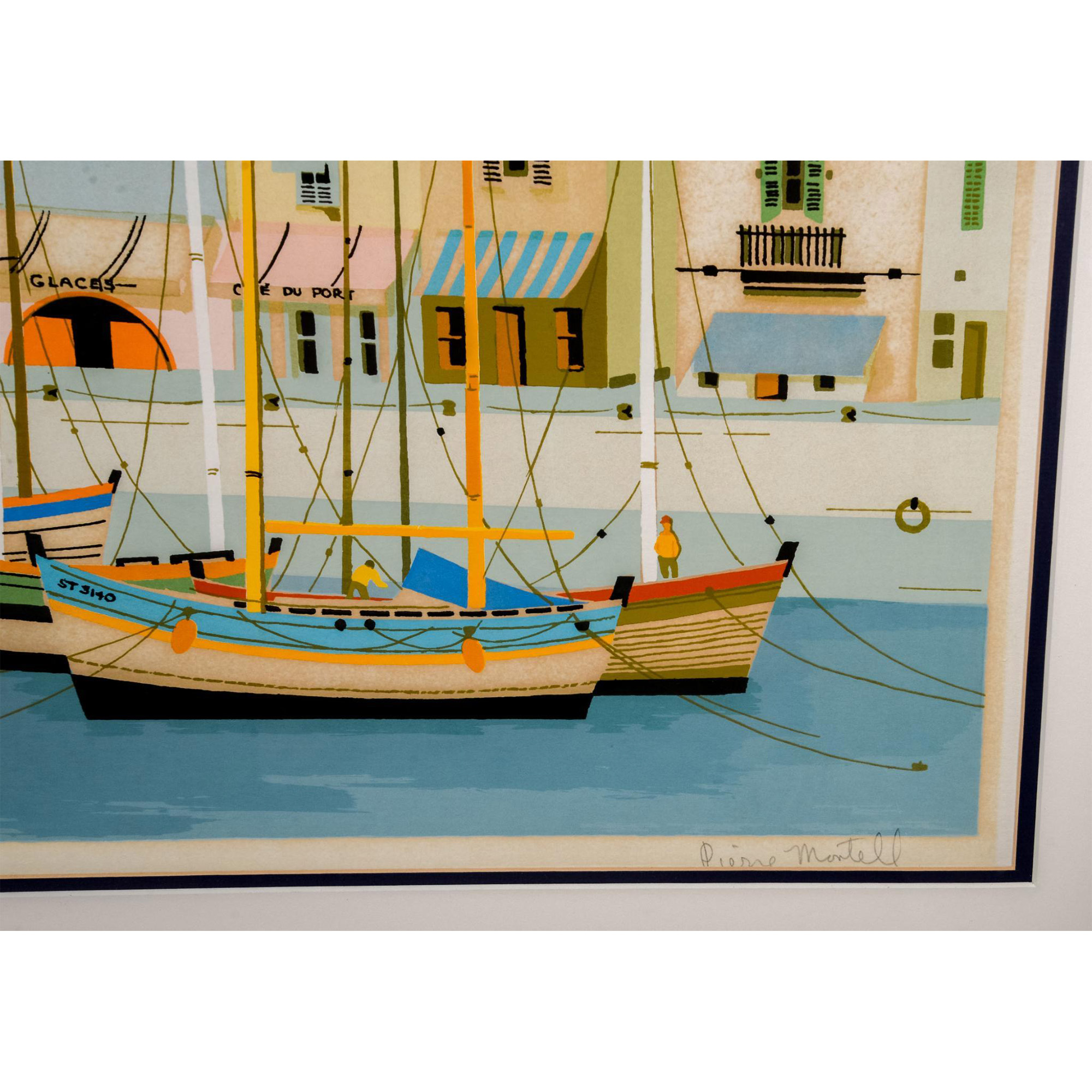 Pierre Montell, Serigraph on Paper, St-Tropez France, Signed - Image 3 of 5