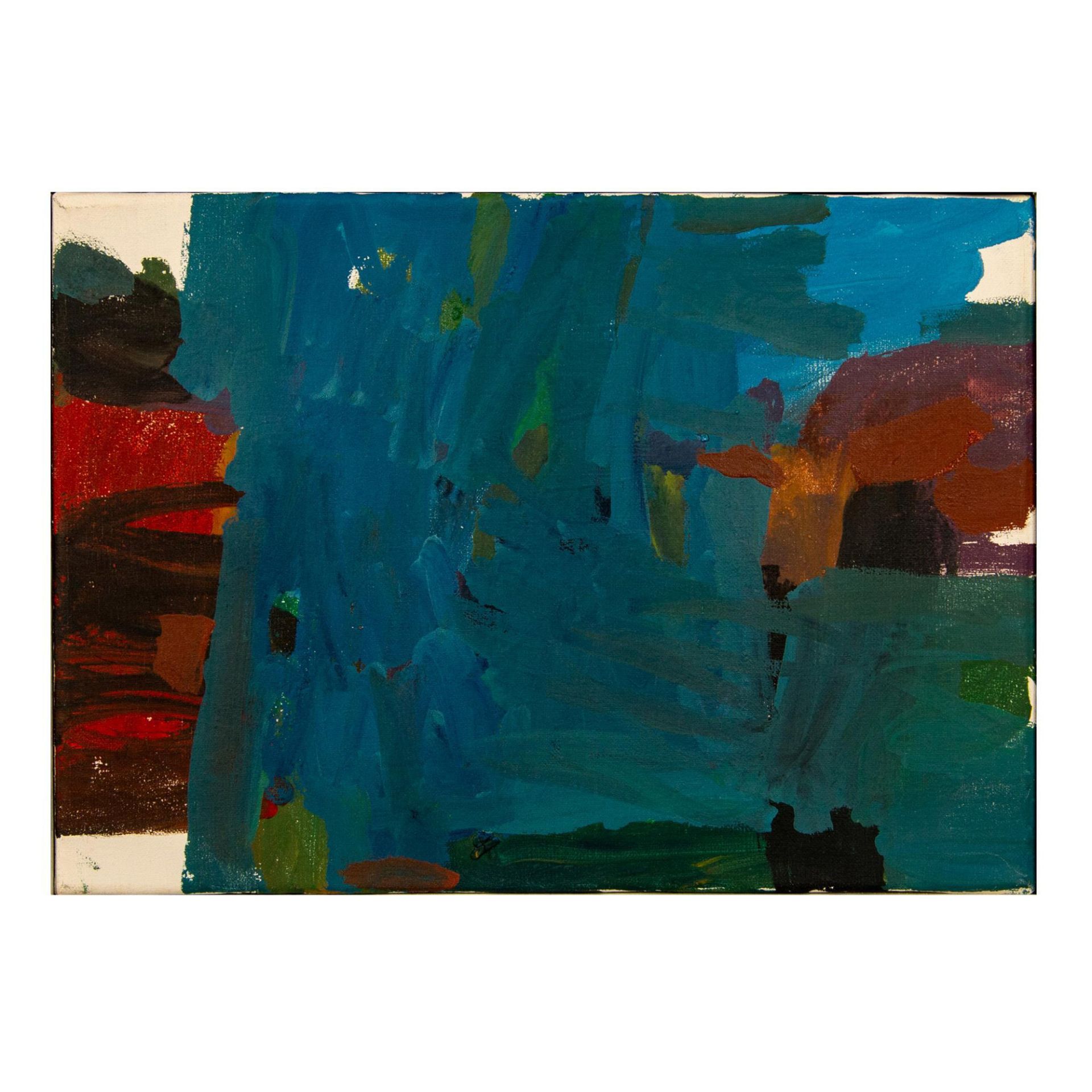 Luis Lizardo, Gouache on Canvas, Modern Abstraction, Signed - Image 2 of 6