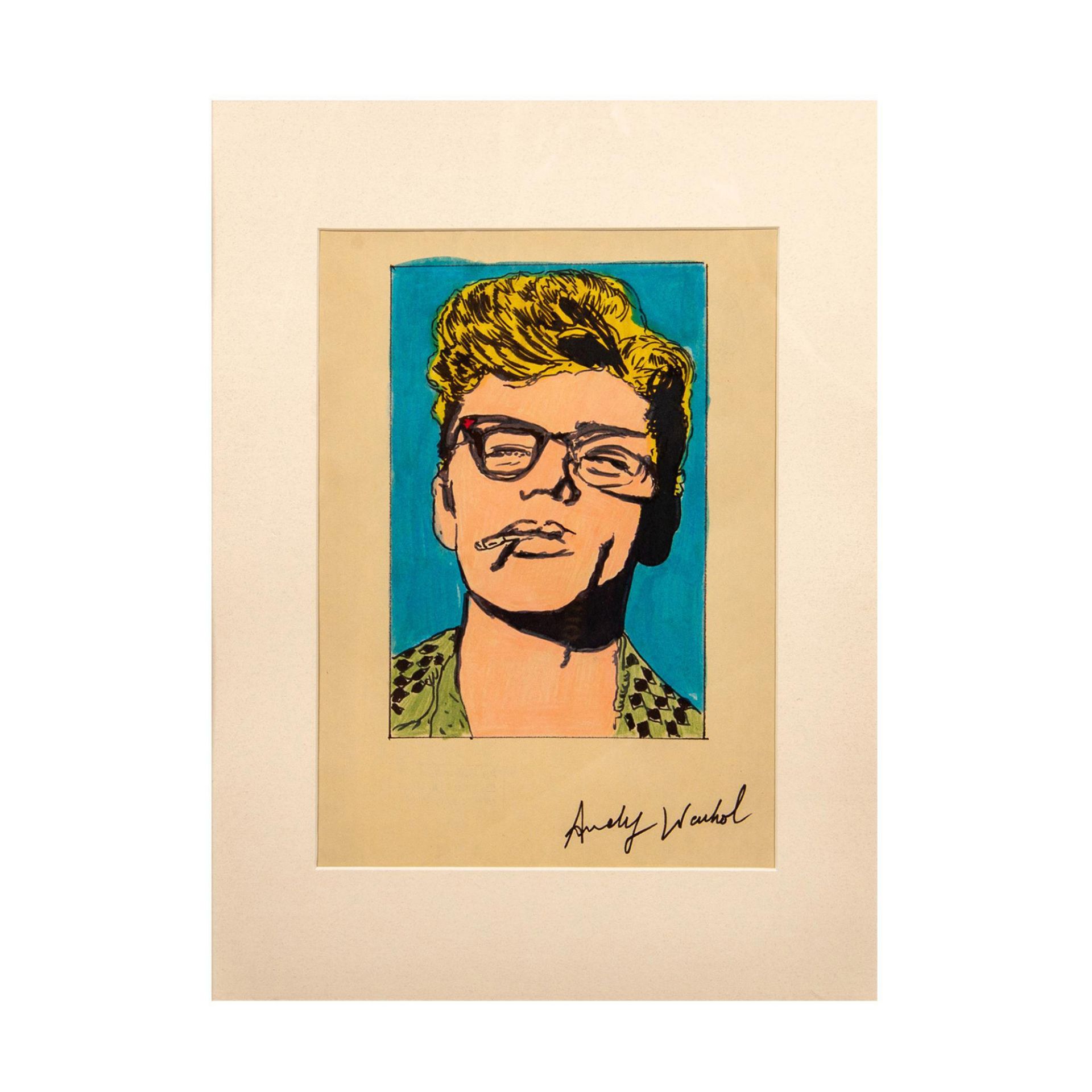 In the Style of Andy Warhol, Color Drawing Homage to James Dean - Image 2 of 6