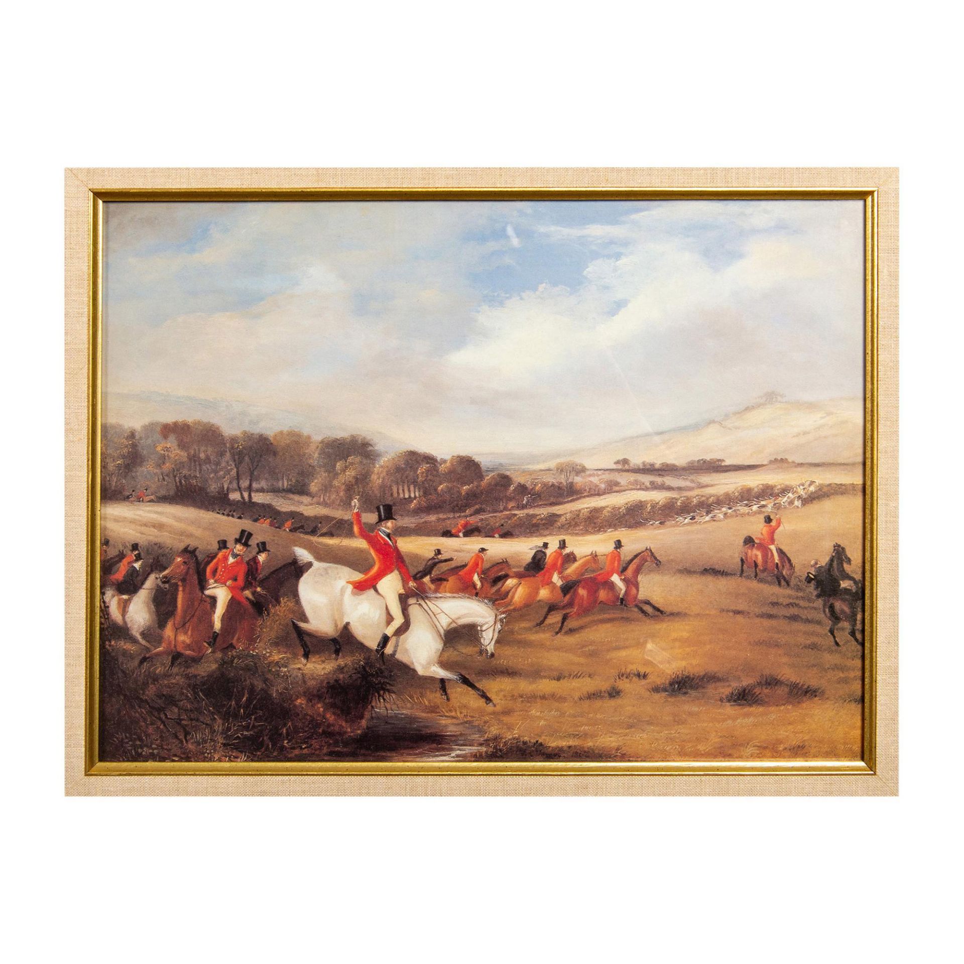 2pc Framed Equestrian Stag Hunting Prints - Bild 3 aus 9