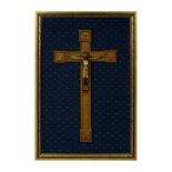 Religious Brass Shadowbox Crucifix