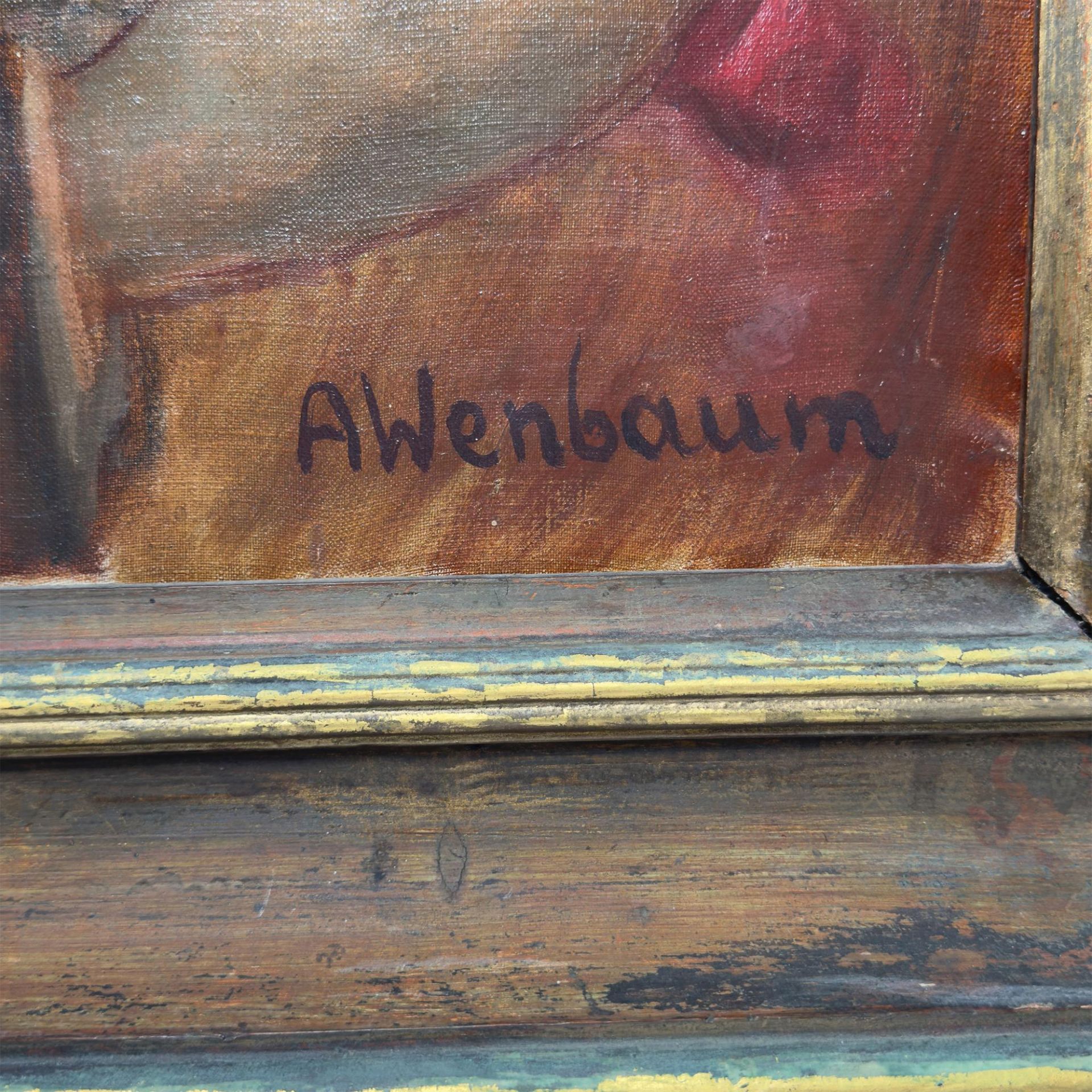 Albert Wenbaum, Original Large Oil on Canvas, Signed - Image 2 of 9