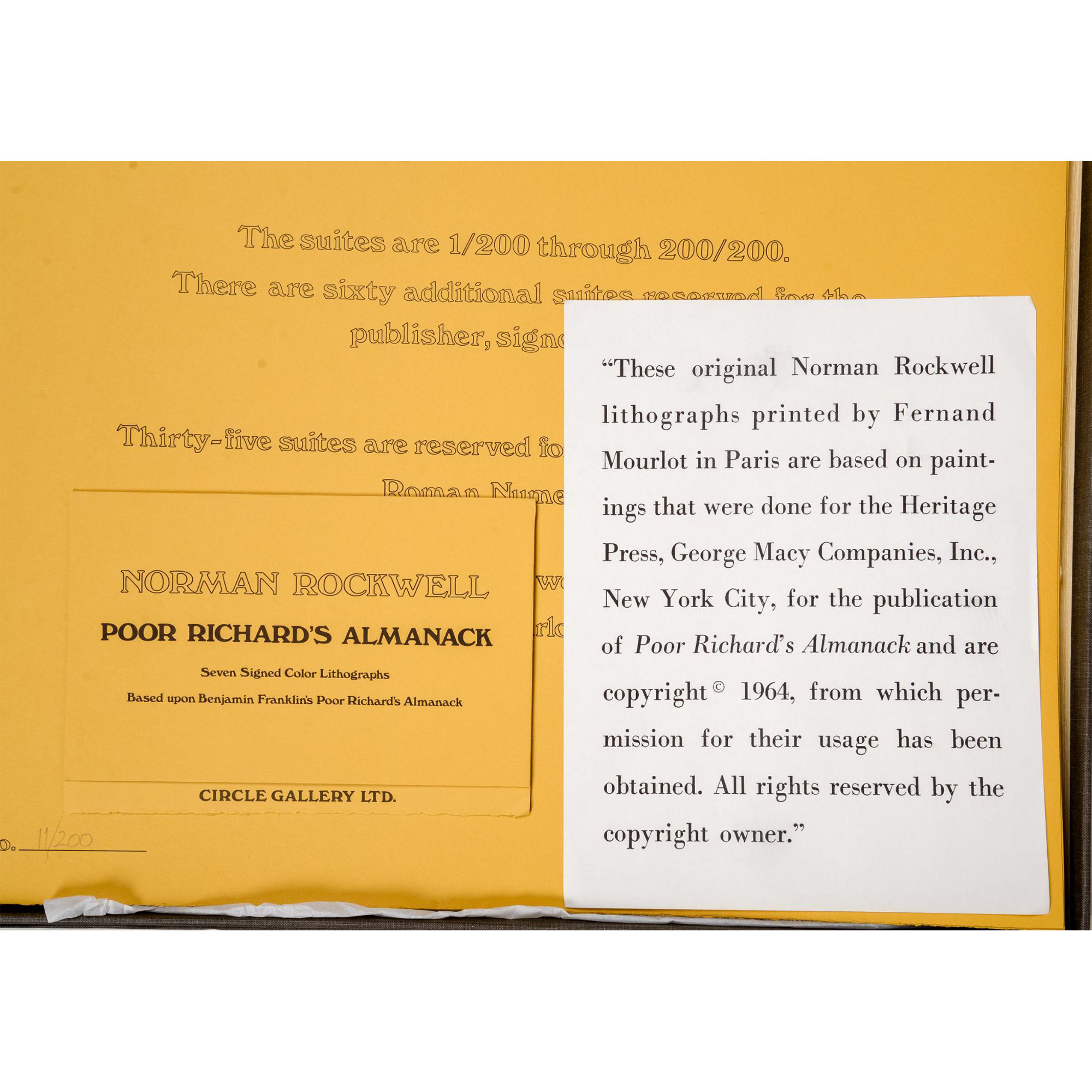 Norman Rockwell, Poor Richard's Almanack, Signed Suite - Image 6 of 19