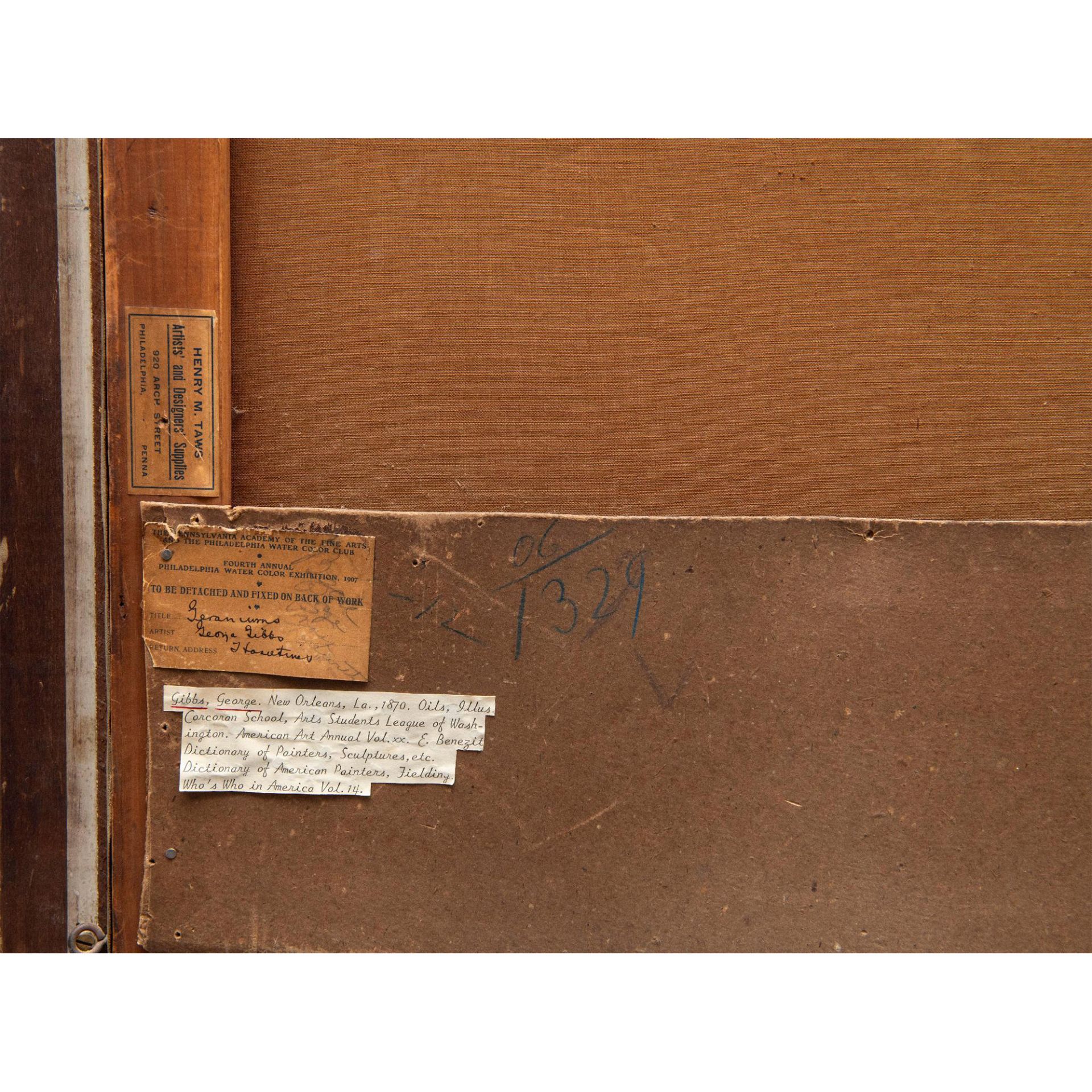 George Gibbs, Large Antique Original Pastel on Paper, Signed - Bild 8 aus 8