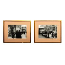 2pc Framed Italian Monochrome Silver Gelatin Photographs