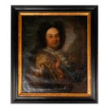 Early 18th Century Original Oil Painting, Portrait of French Nobility, Signed