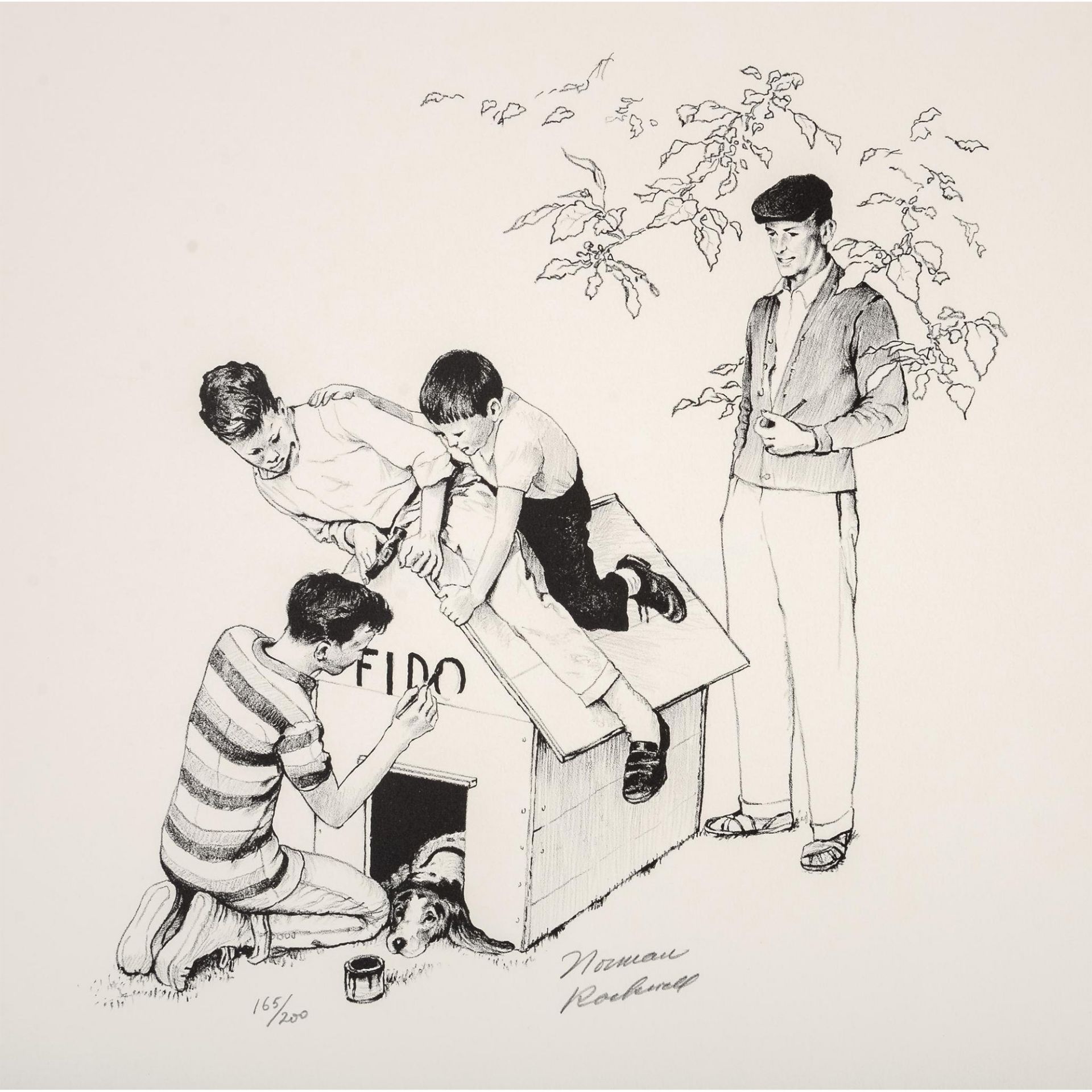 Norman Rockwell, Original Lithograph on Paper, Hand Signed - Image 3 of 6