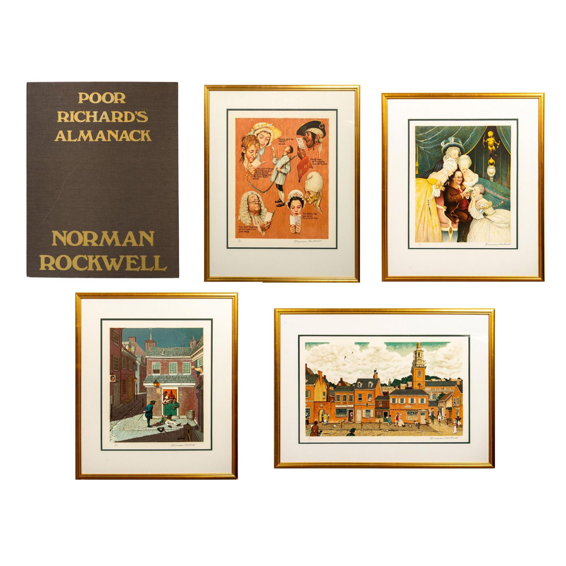 Norman Rockwell, Poor Richard's Almanack, Signed Suite