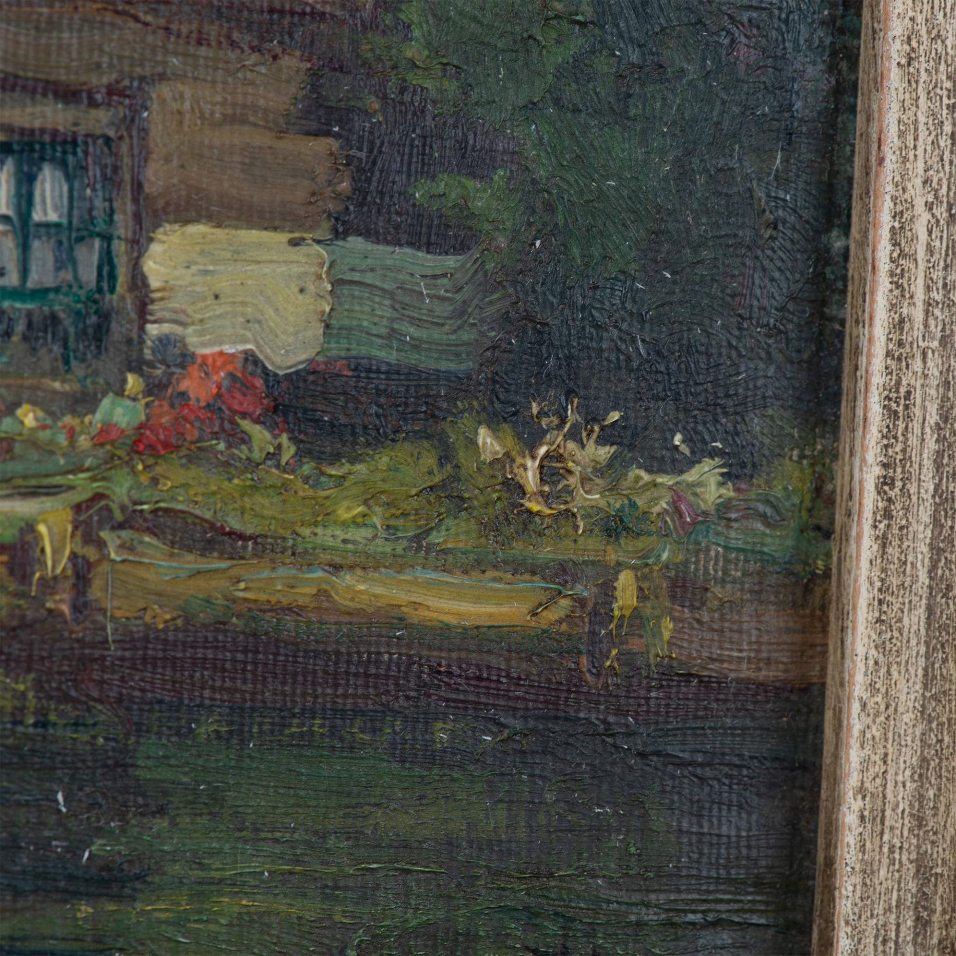 Original Oil on Wooden Board, Picturesque Farm, Signed - Image 3 of 6