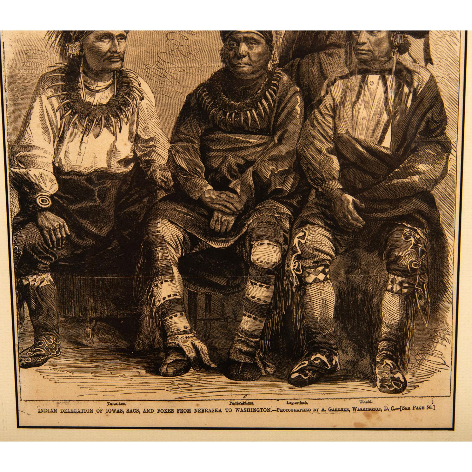 Original 1866 Harper's Weekly Cover, Indian Delegation - Image 3 of 5
