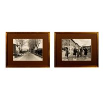2pc Framed Italian Monochrome Silver Gelatin Photographs