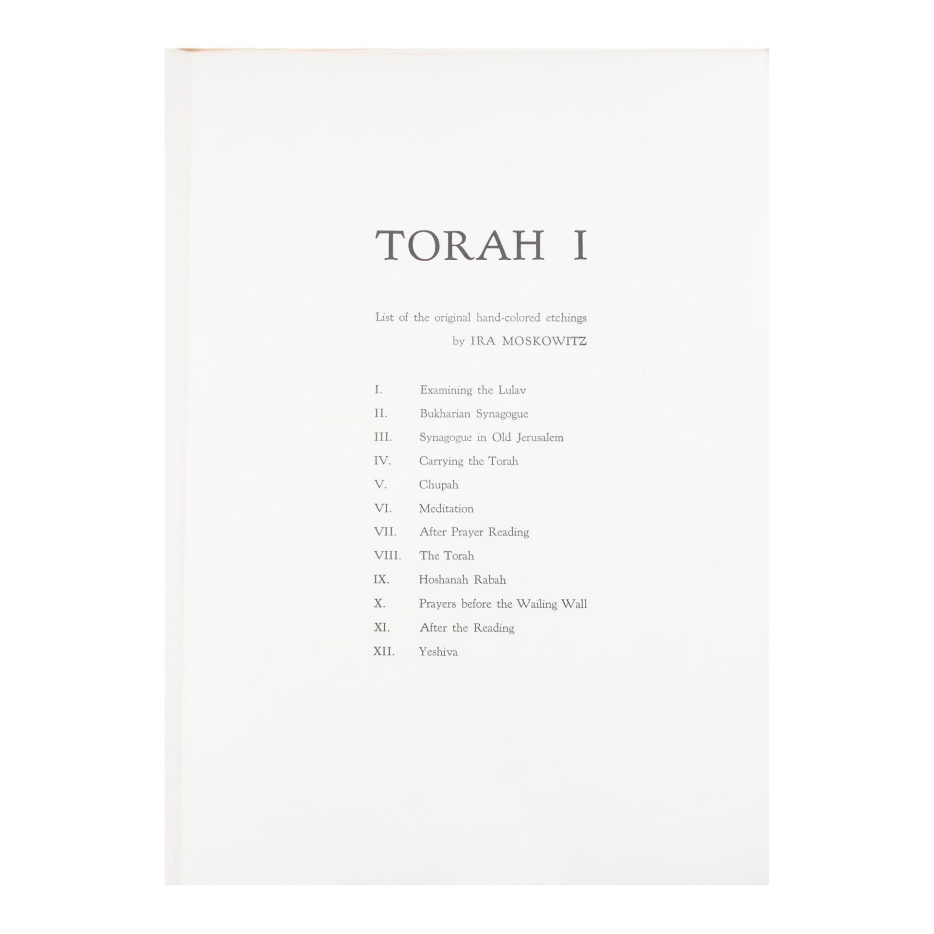 10pc Ira Moskowitz, Original Color Etchings Torah I, Signed - Image 9 of 20