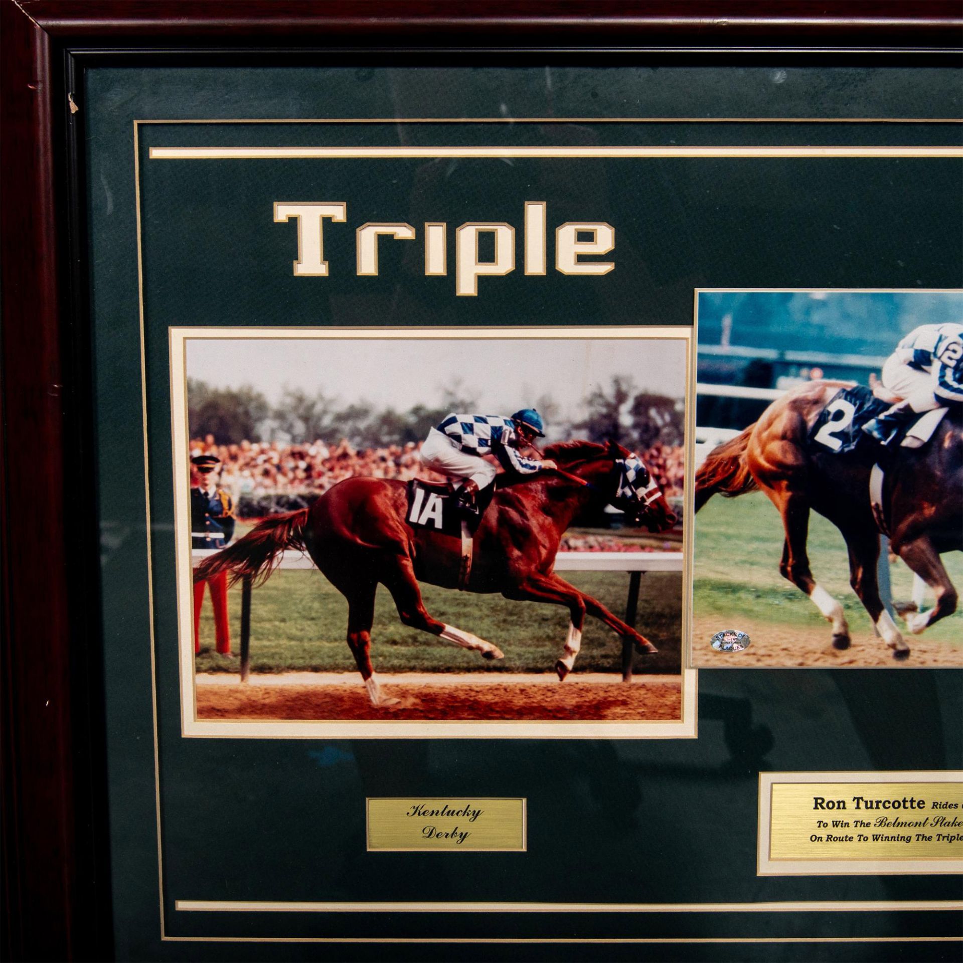 Secretariat Triple Crown Win Photos Signed by Ron Turcotte - Image 5 of 6