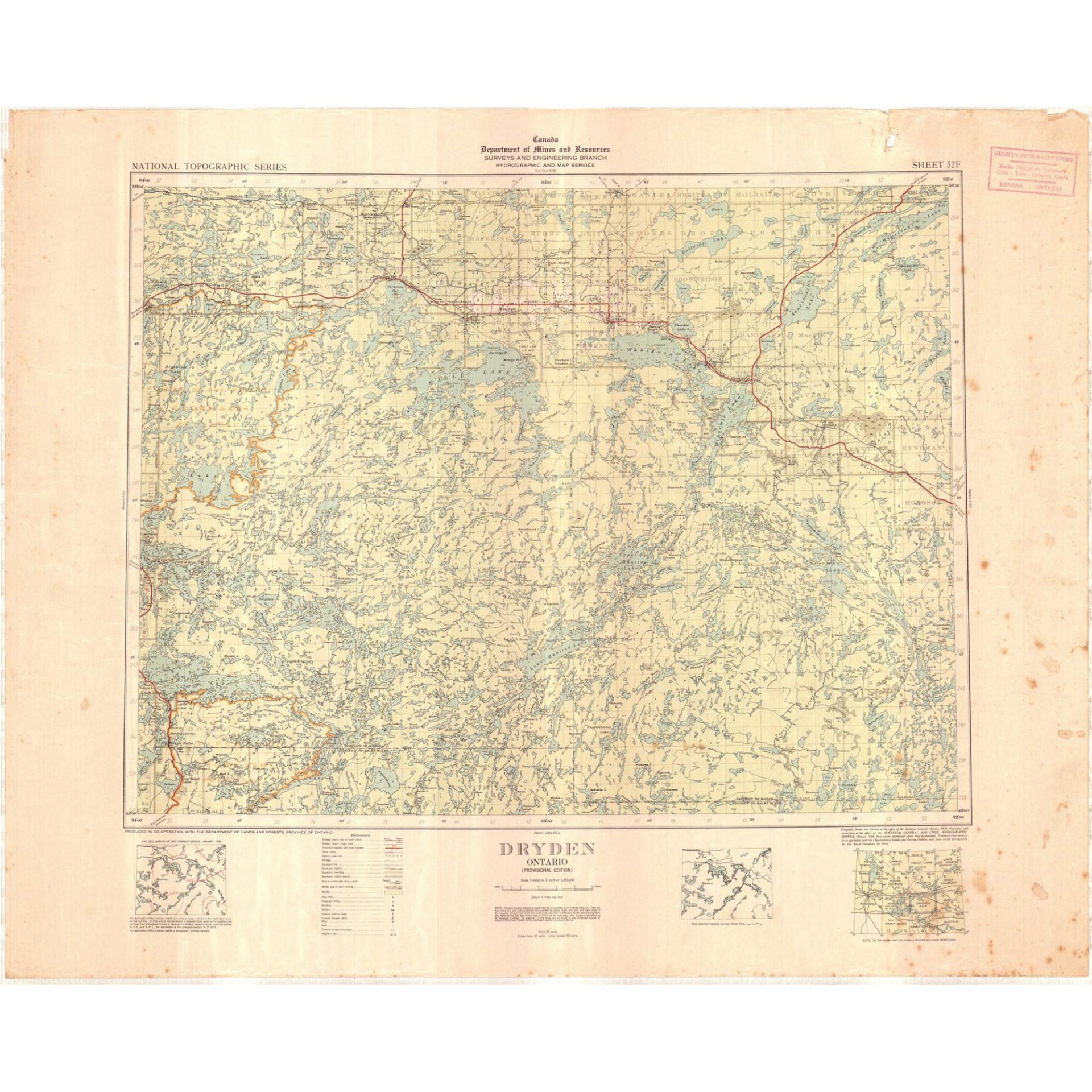 USBM Map, Dryden Ontario, Canada