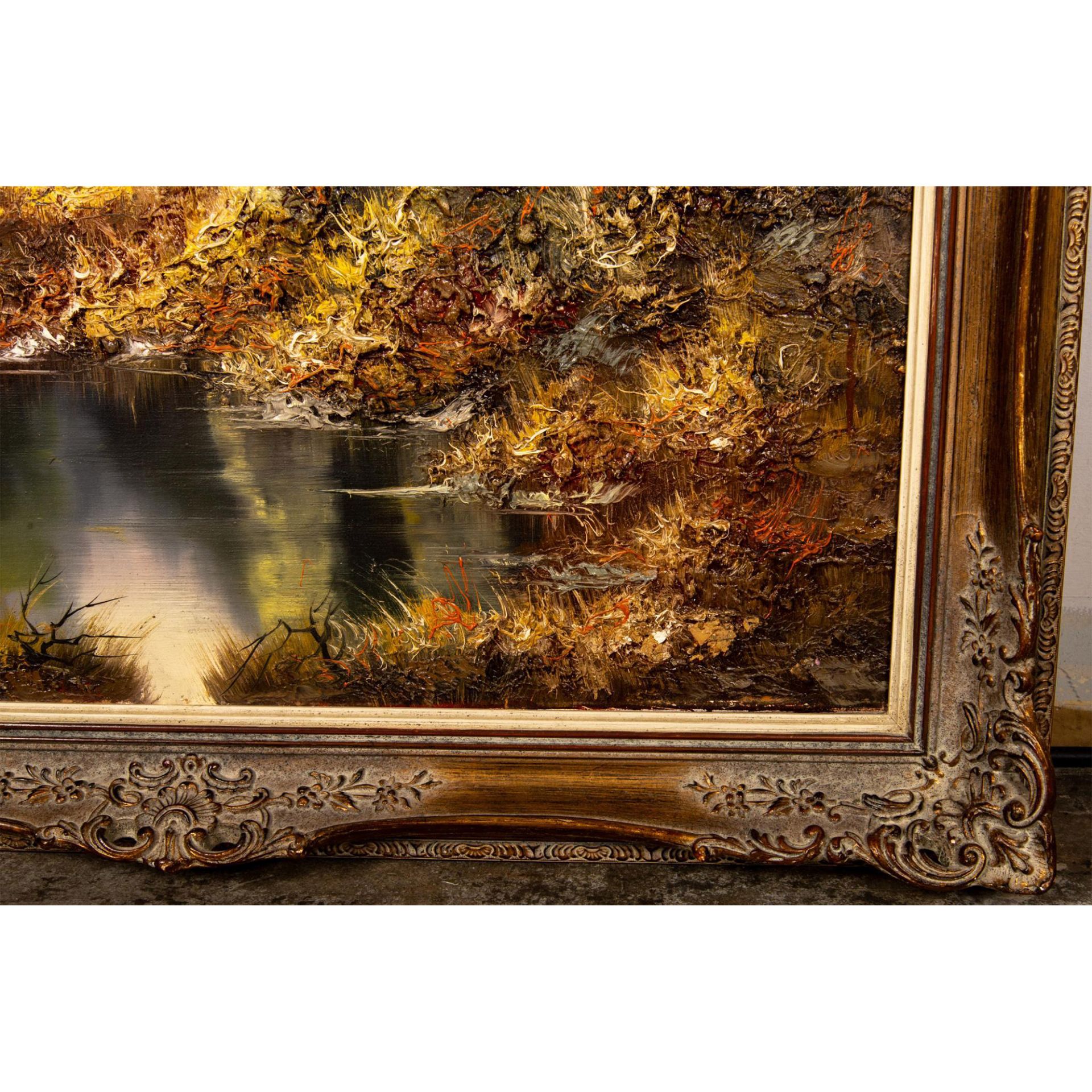 Original Oil on Canvas, Autumn Woodland Forest Landscape - Bild 3 aus 5