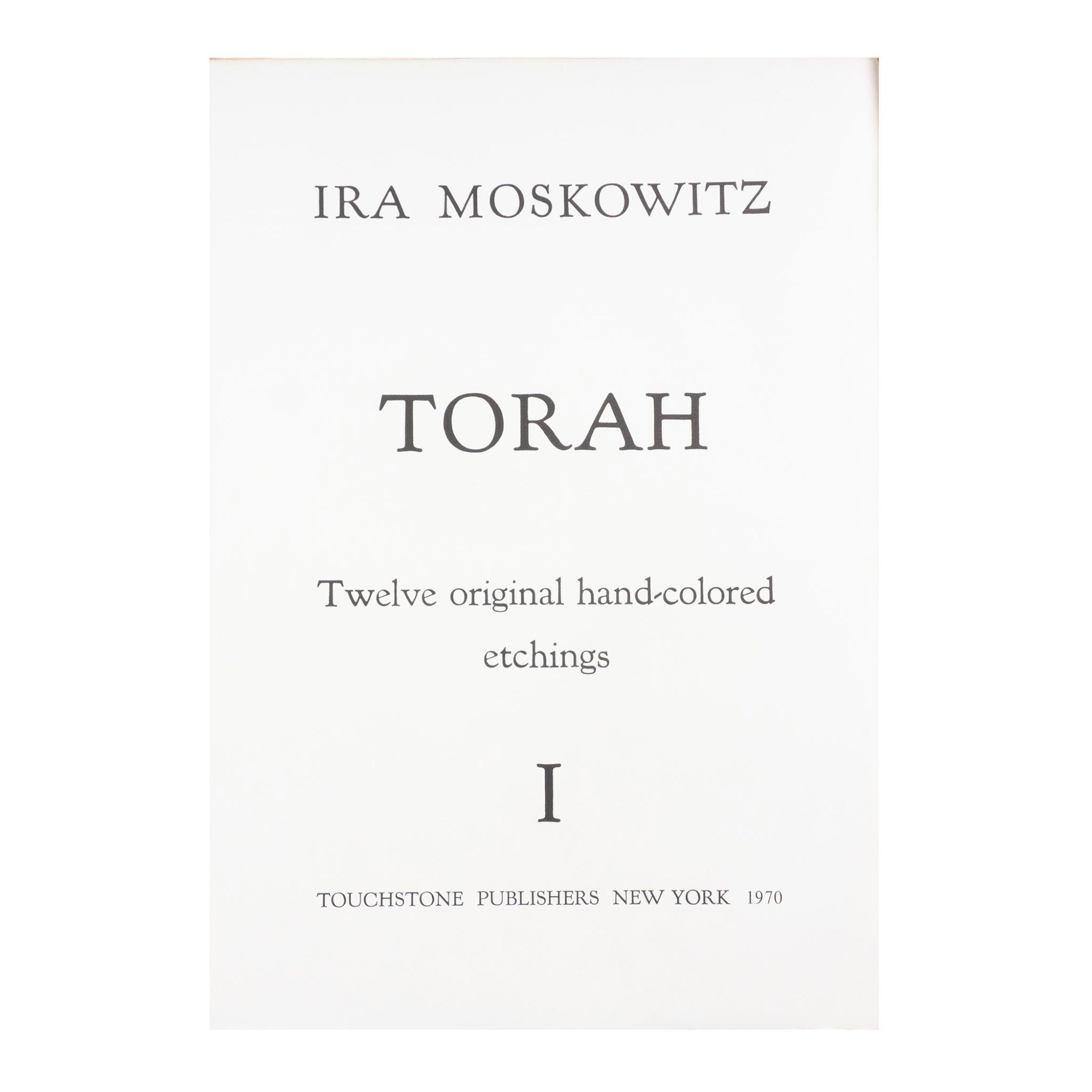 10pc Ira Moskowitz, Original Color Etchings Torah I, Signed - Image 10 of 20