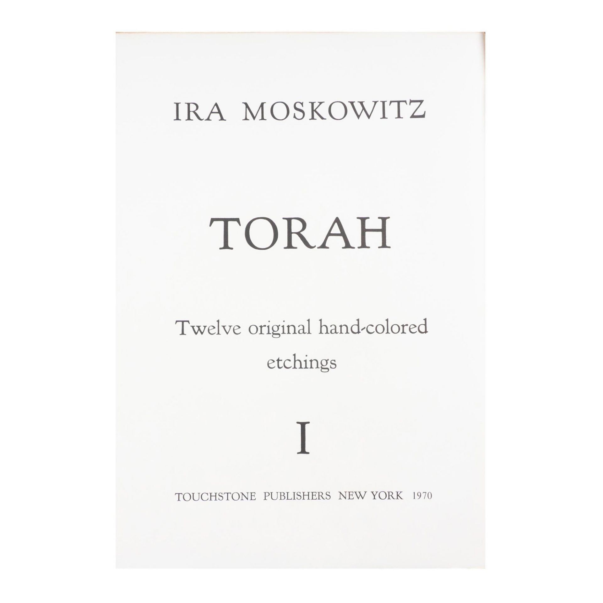 10pc Ira Moskowitz, Original Color Etchings Torah I, Signed - Bild 10 aus 20