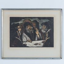 Jacob Steinhardt, Original Hand Colored Woodcut, Signed