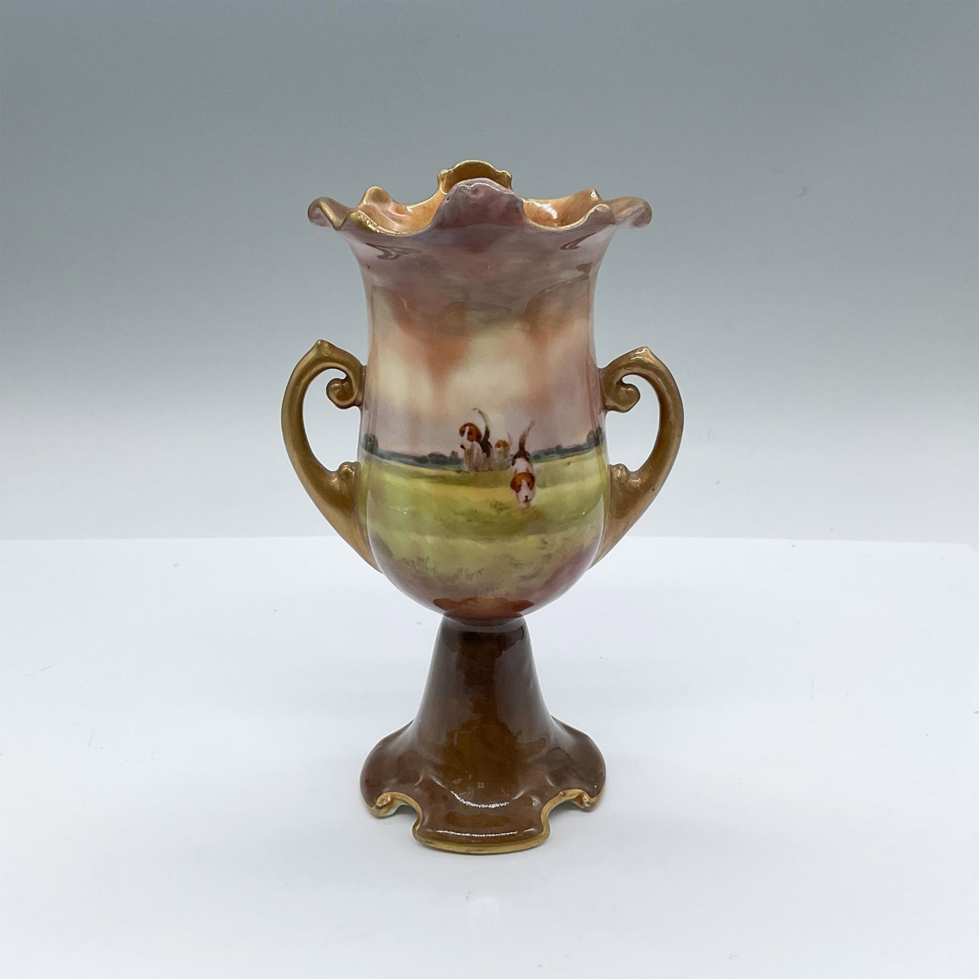 Royal Doulton J. Hancock Fox Hunting Vase - Bild 2 aus 4