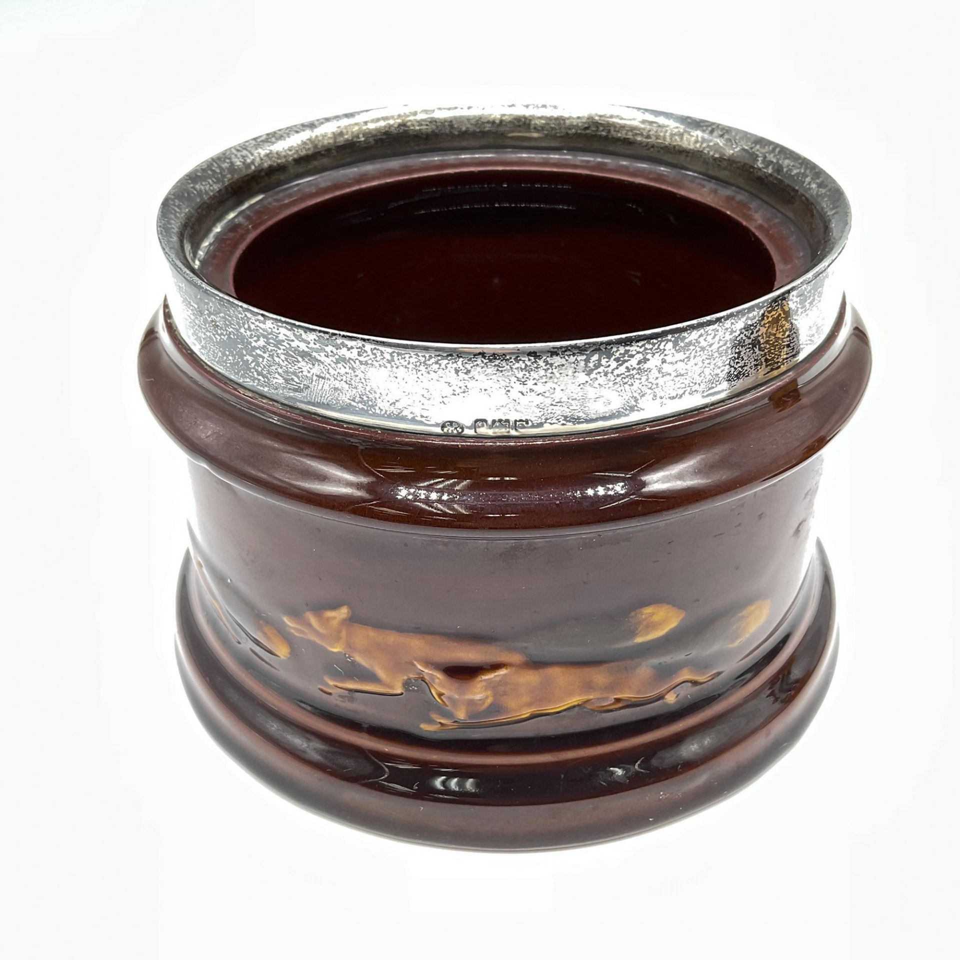 Rare Royal Doulton Kingsware Tobacco Jar, Fox Hunting - Bild 3 aus 4
