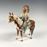 Beswick Porcelain Figurine, Mounted Indian On Horse