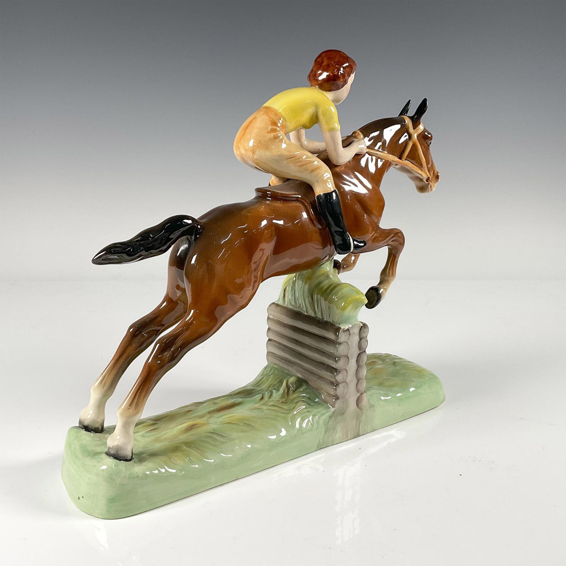 Beswick Porcelain Figurine, Girl On Jumping Horse - Bild 2 aus 3