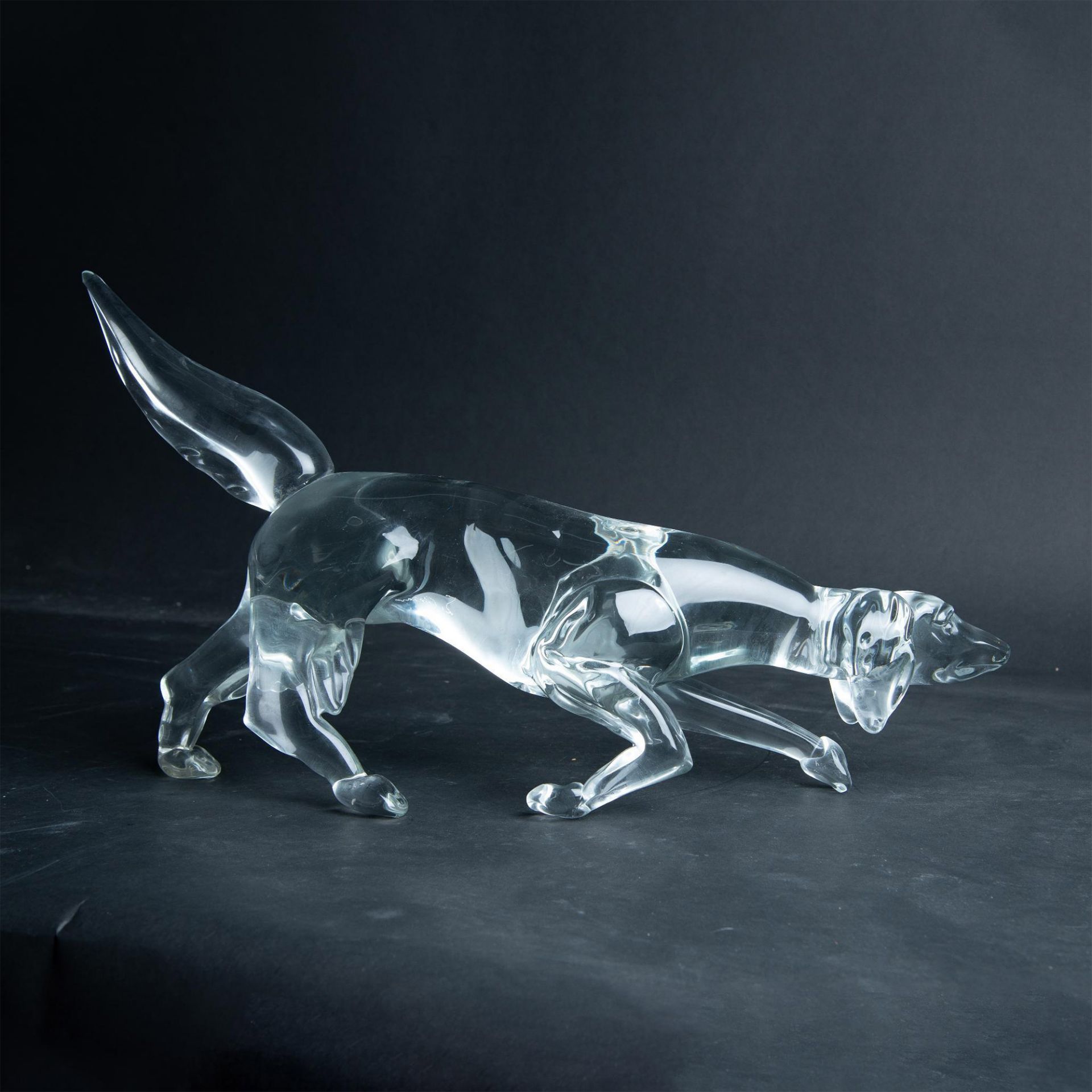 Large Art Glass Dog Sculpture - Image 5 of 6