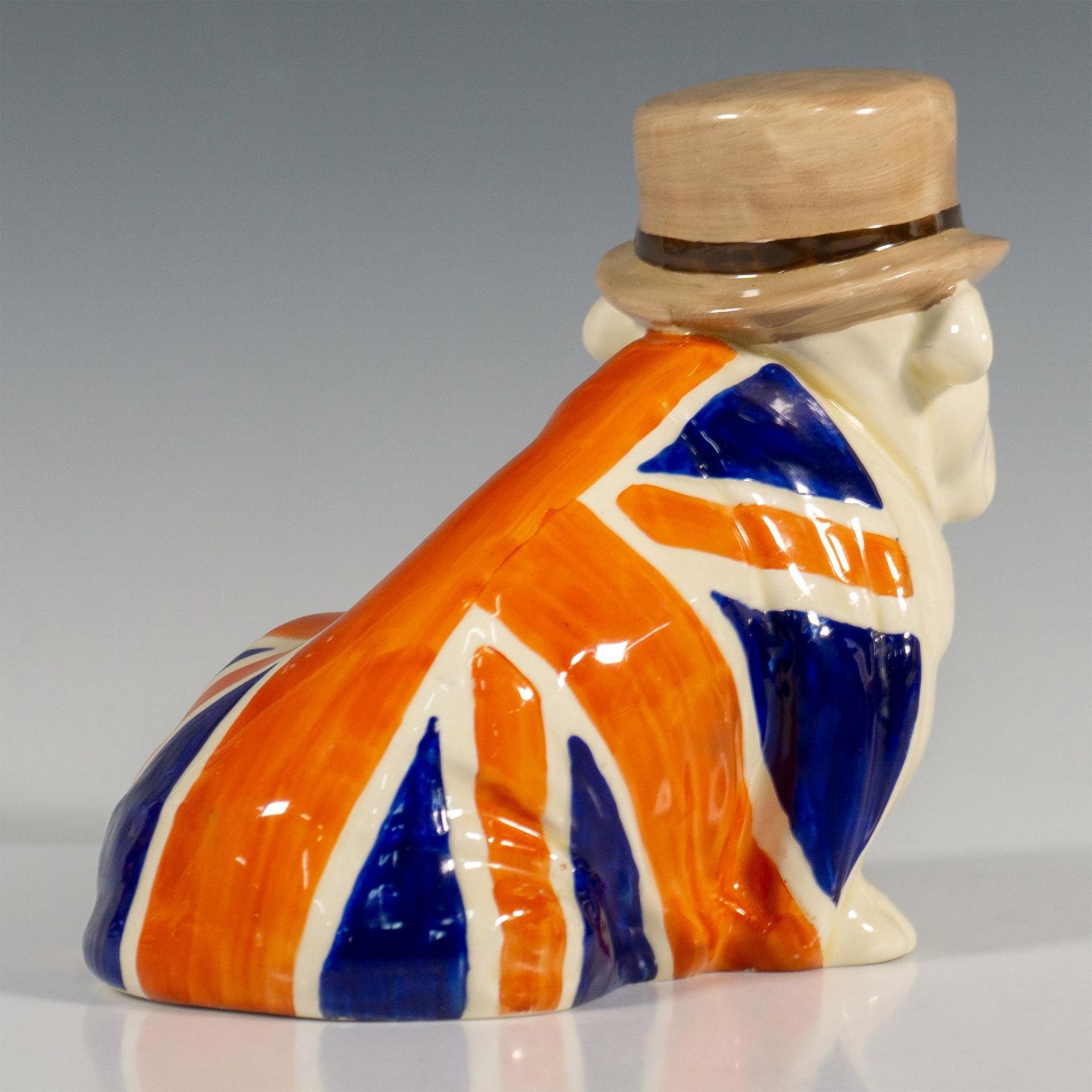 Royal Doulton Figurine, Union Jack Bulldog w/Derby Hat D6179 - Image 4 of 5