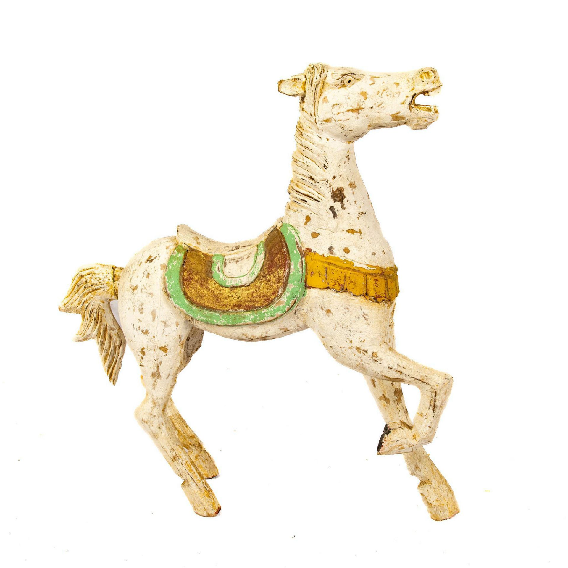 Painted Wood Decorative Horse - Bild 2 aus 4