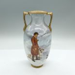 Royal Doulton W. Nunn Porcelain Vase, Master With His Dogs