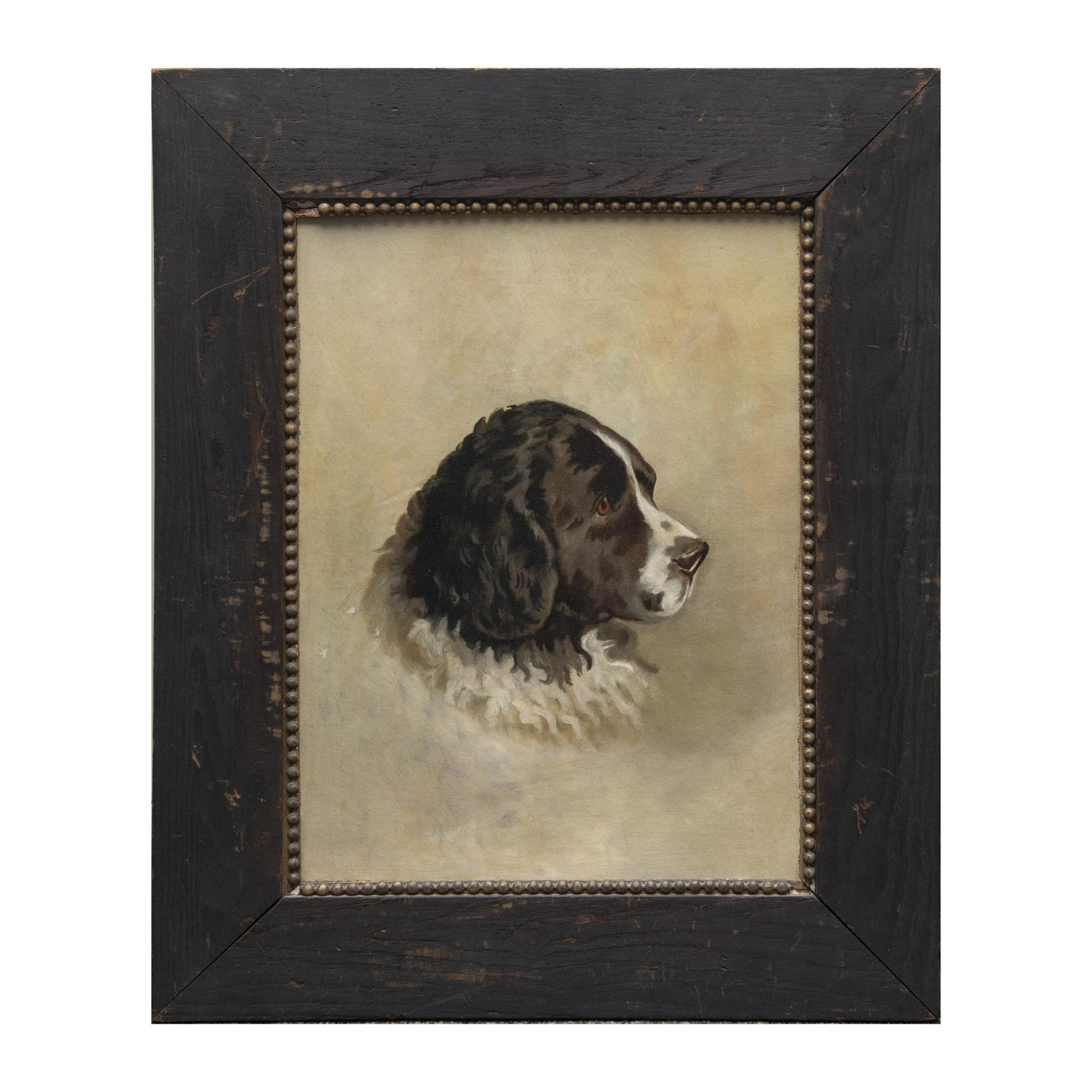 Original Oil on Canvas, Large Portrait of a English Spaniel