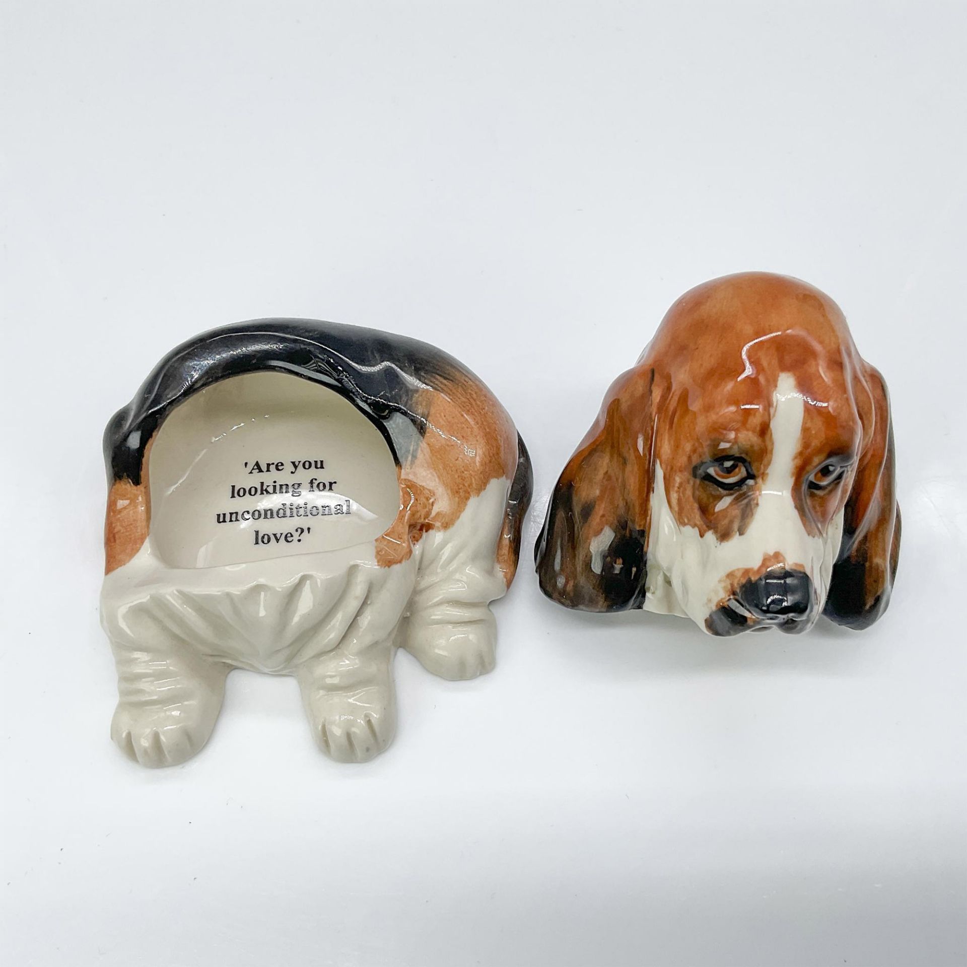 Kevin Francis Dog Face Pot, Basset Hound - Image 2 of 4