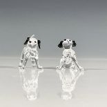 2pc Swarovski Crystal Dalmatian Figurines