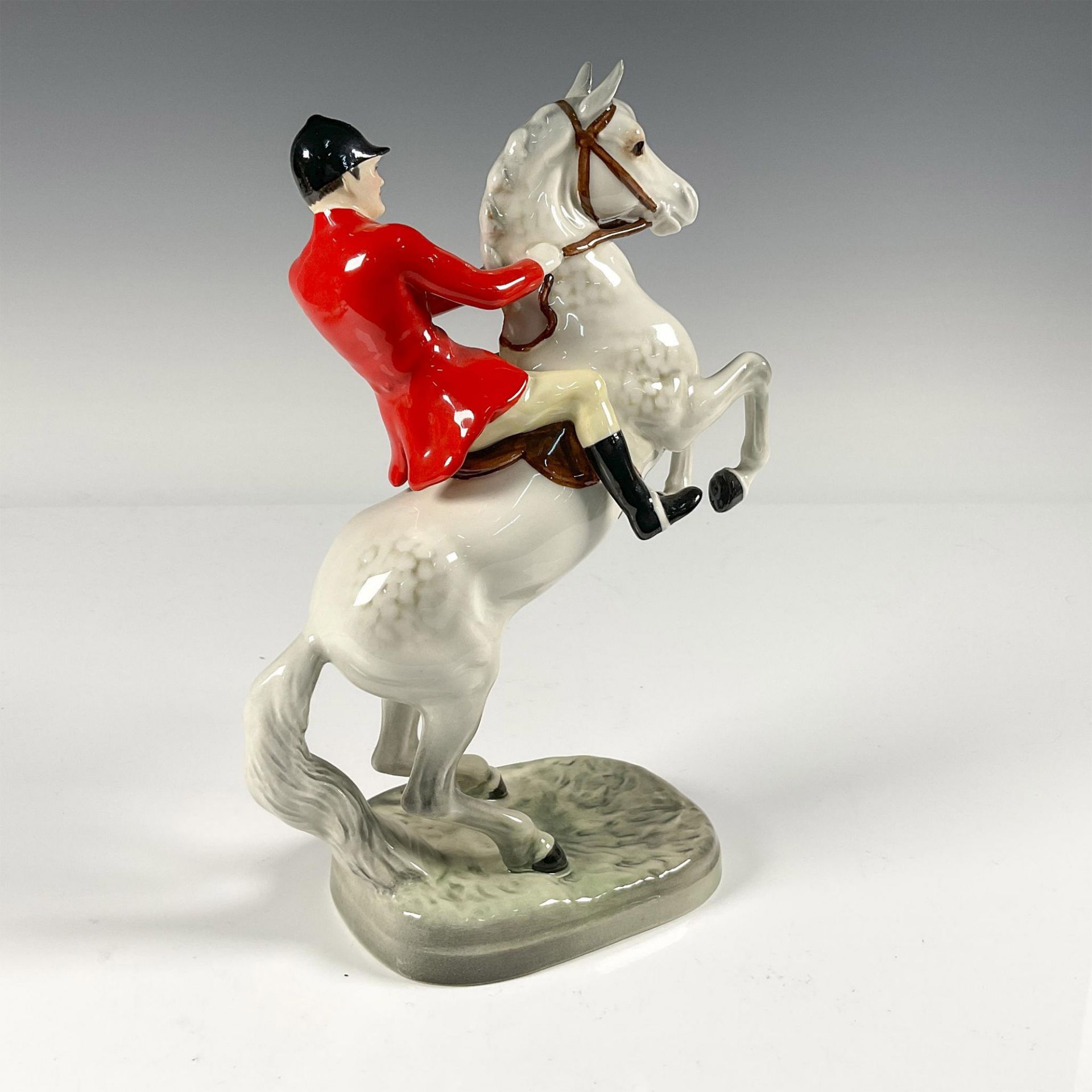 Beswick Porcelain Figurine, Huntsman on Rearing Horse - Bild 2 aus 3