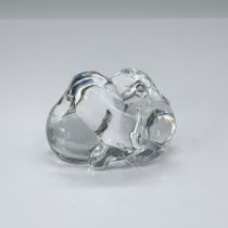 Steuben Glass Crystal Hand Cooler, Puppy Love