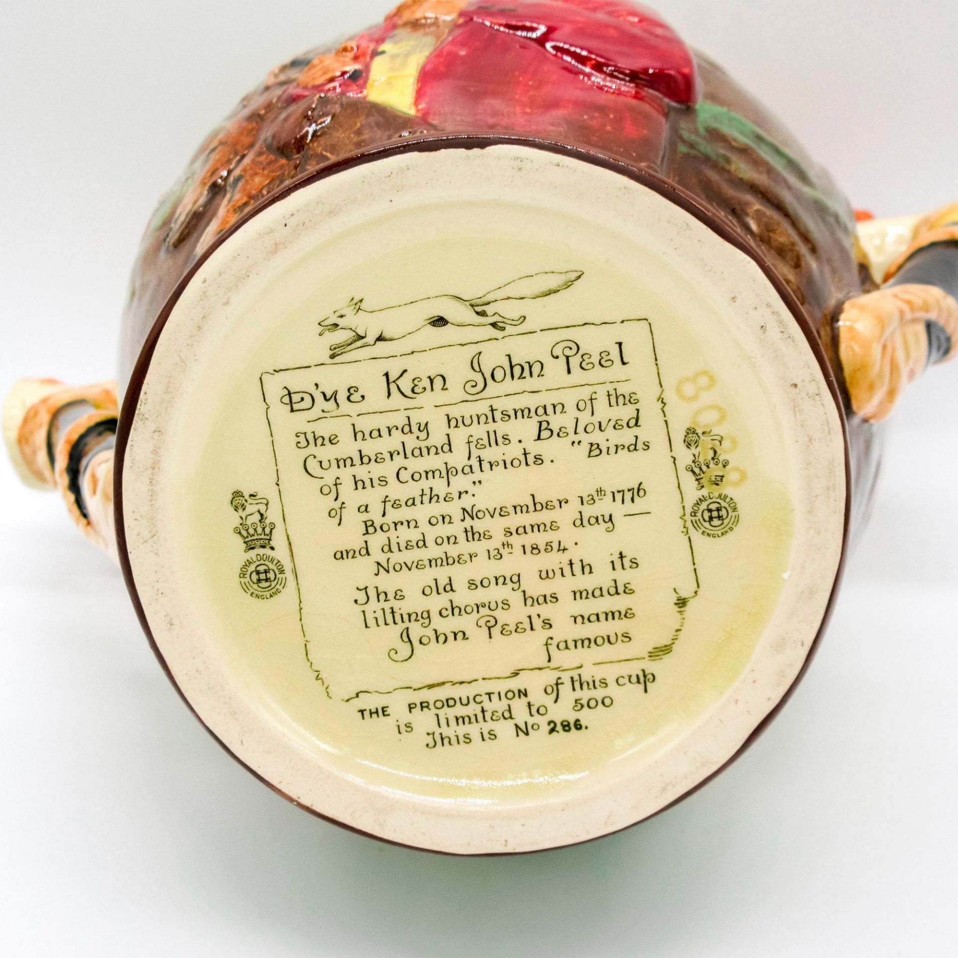 Antique Royal Doulton Loving Cup, Dye Ken John Peel - Bild 3 aus 3