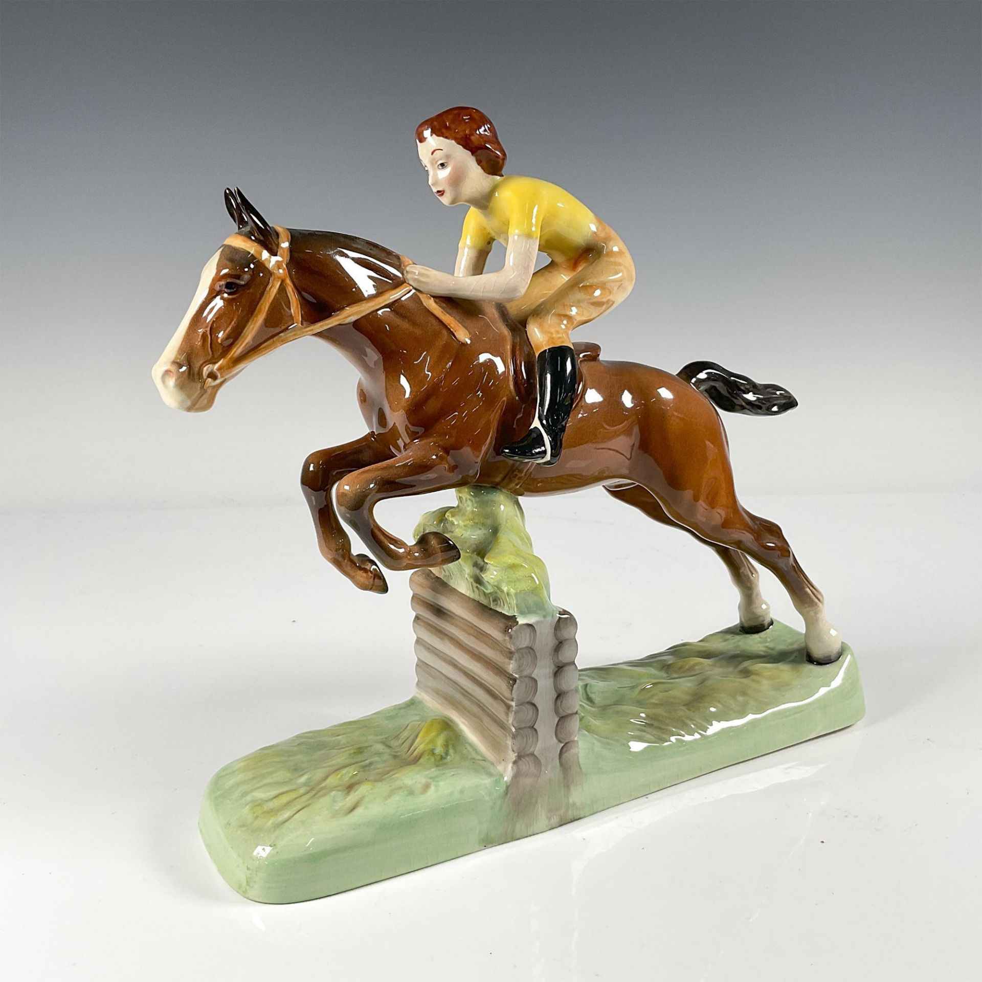 Beswick Porcelain Figurine, Girl On Jumping Horse
