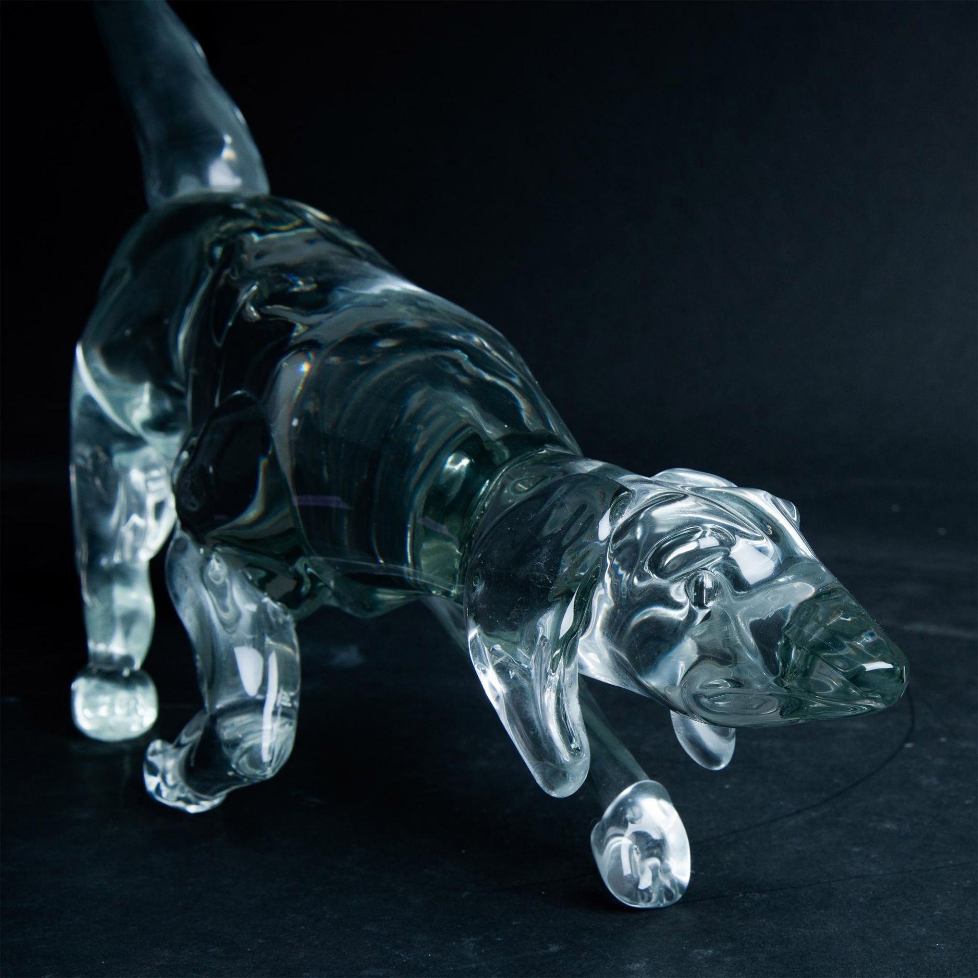 Large Art Glass Dog Sculpture - Image 6 of 6
