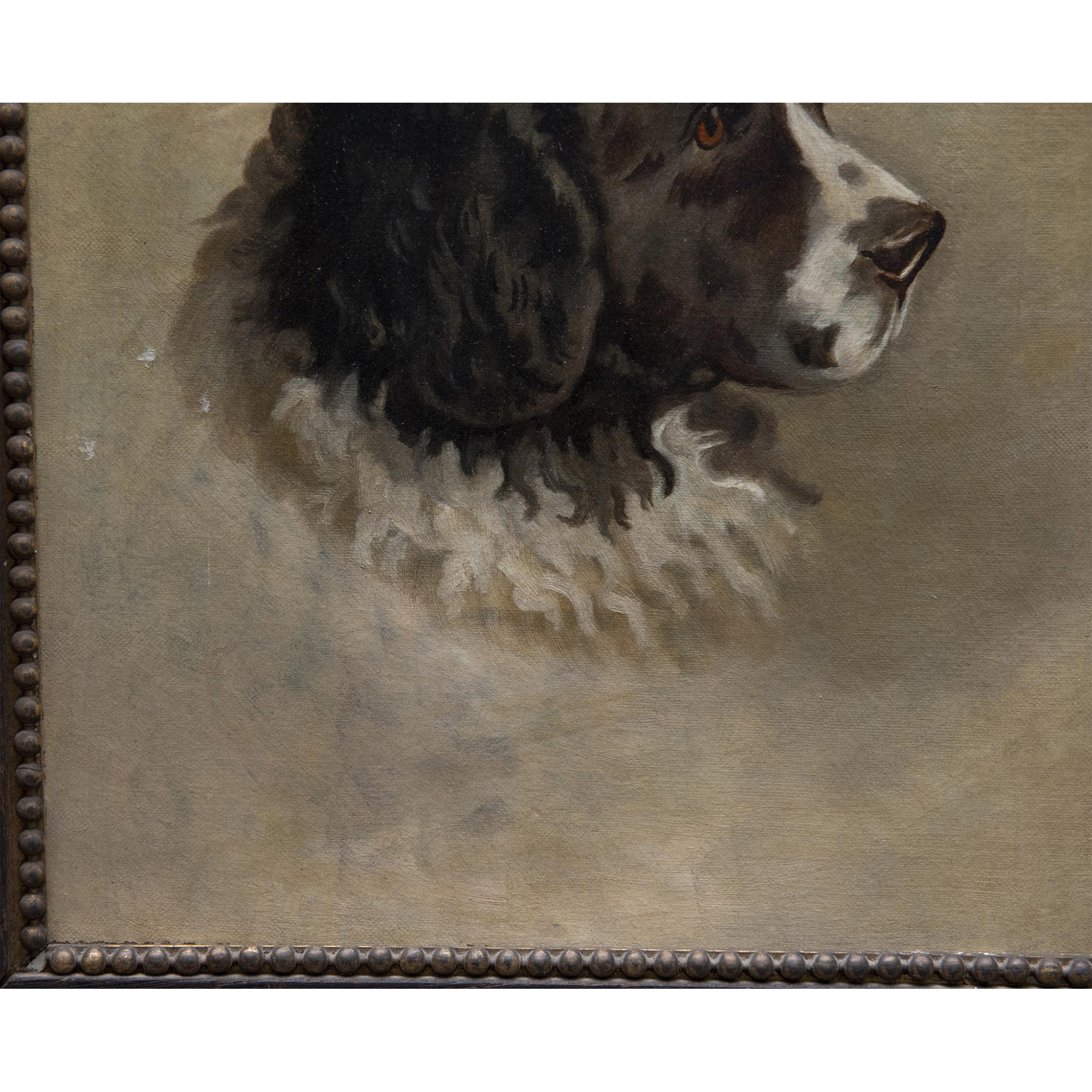 Original Oil on Canvas, Large Portrait of a English Spaniel - Image 4 of 5