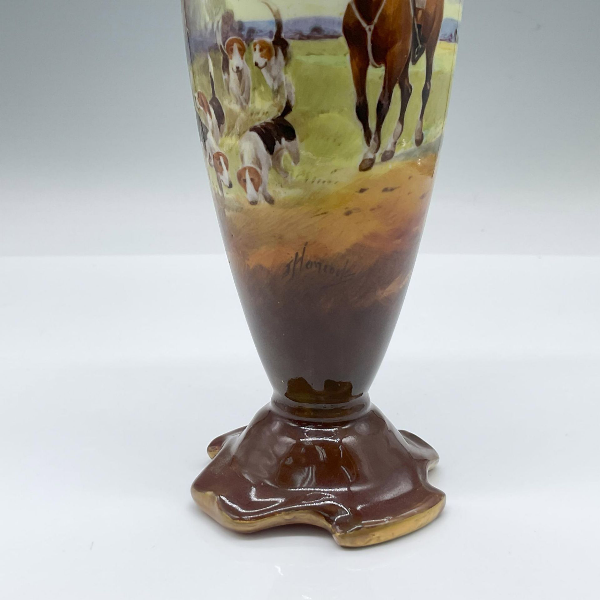 Royal Doulton J. Hancock Fox Hunting Vase - Image 4 of 5