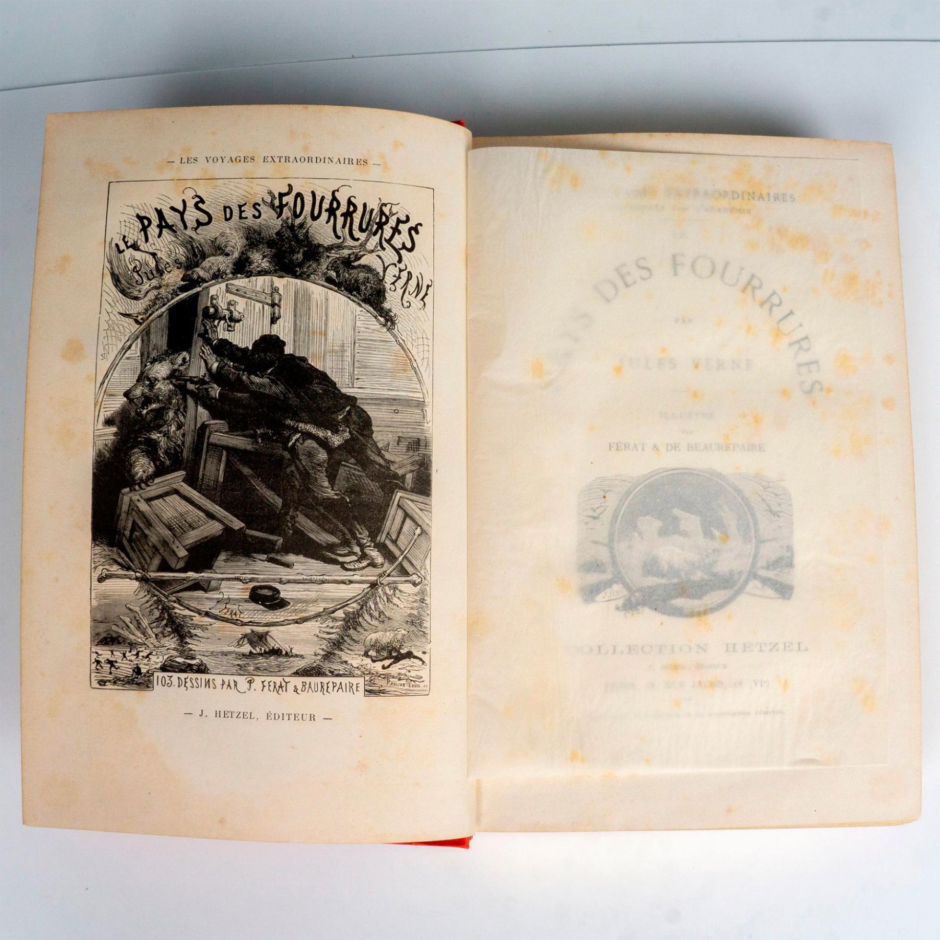 Jules Verne, Le Pays des Fourrures, Un Elephant & Cartouche - Bild 4 aus 4