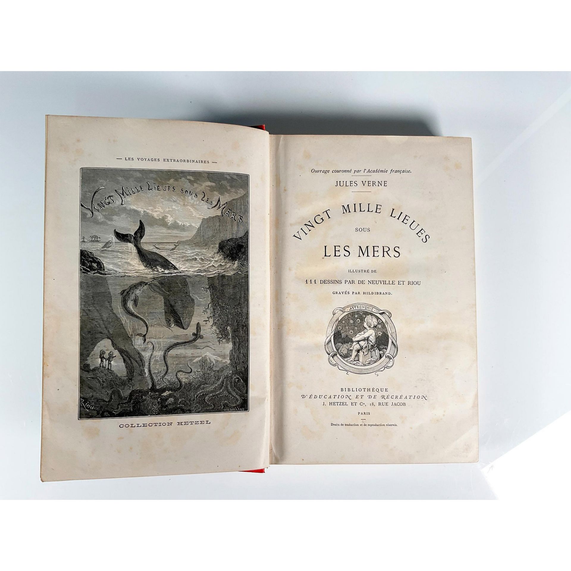 Jules Verne, 20000 Lieues Sous Les Mers, Au Portrait Imprime - Bild 2 aus 4