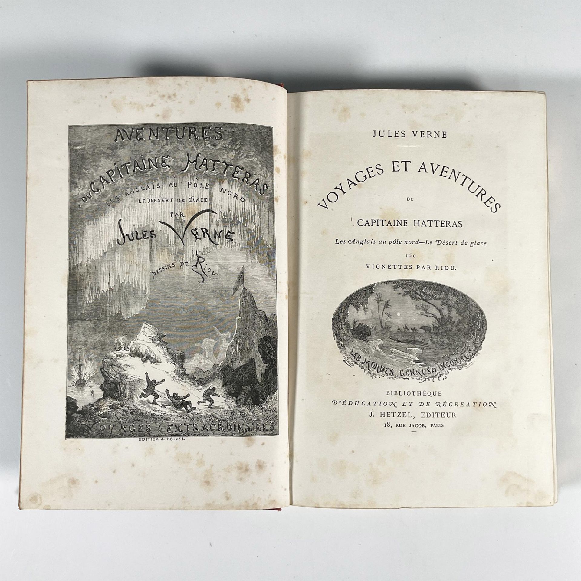Jules Verne, Capitaine Hatteras, Personalisee A La Guirlande - Bild 3 aus 4