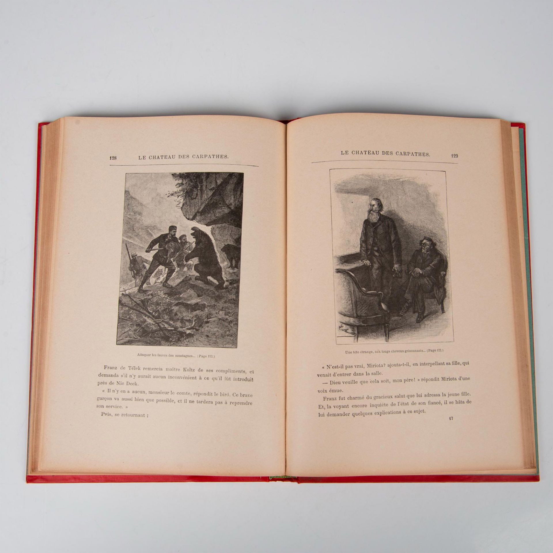 Jules Verne, Le Chateau des Carpathes, Hachette & Cie, Red - Image 3 of 5