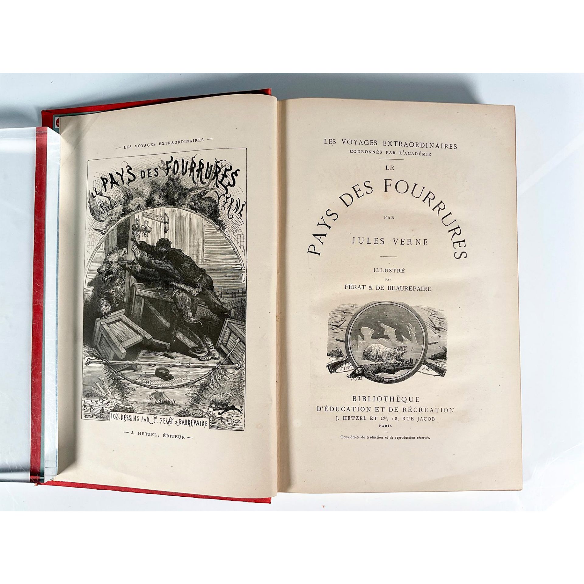 Jules Verne, Le Pays de la Fourrure, Au Portrait Imprime - Image 2 of 4