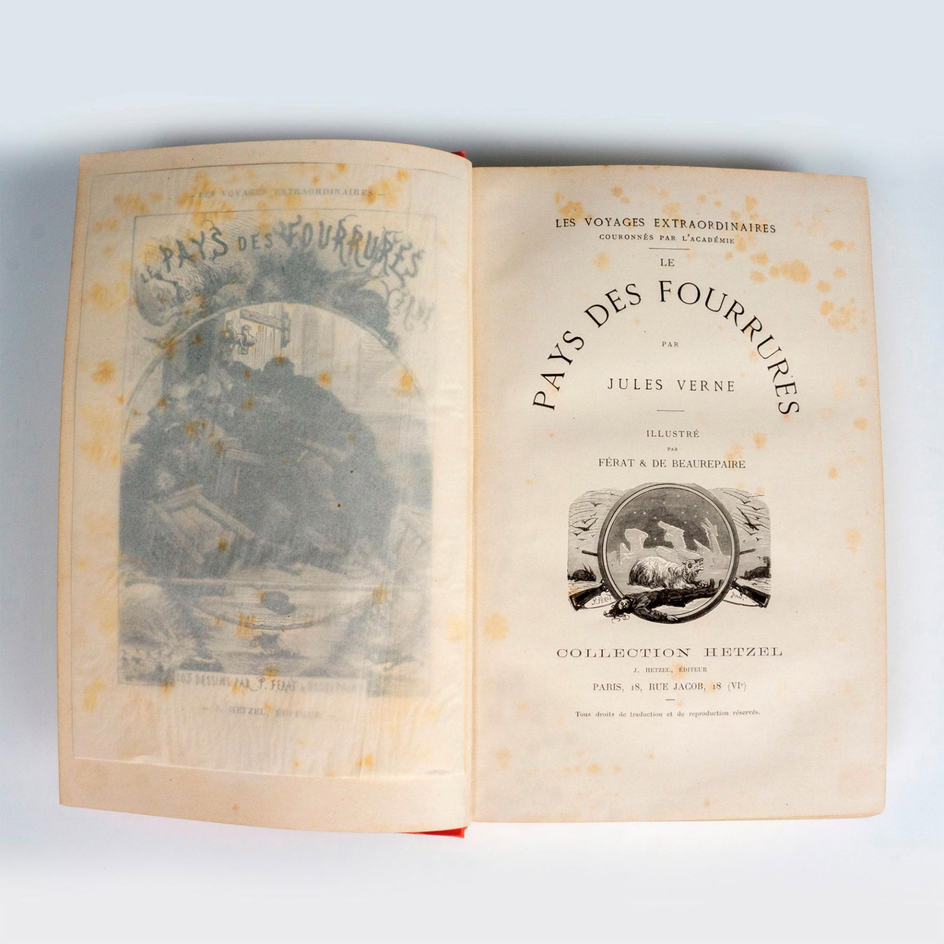 Jules Verne, Le Pays des Fourrures, Un Elephant & Cartouche - Bild 2 aus 4