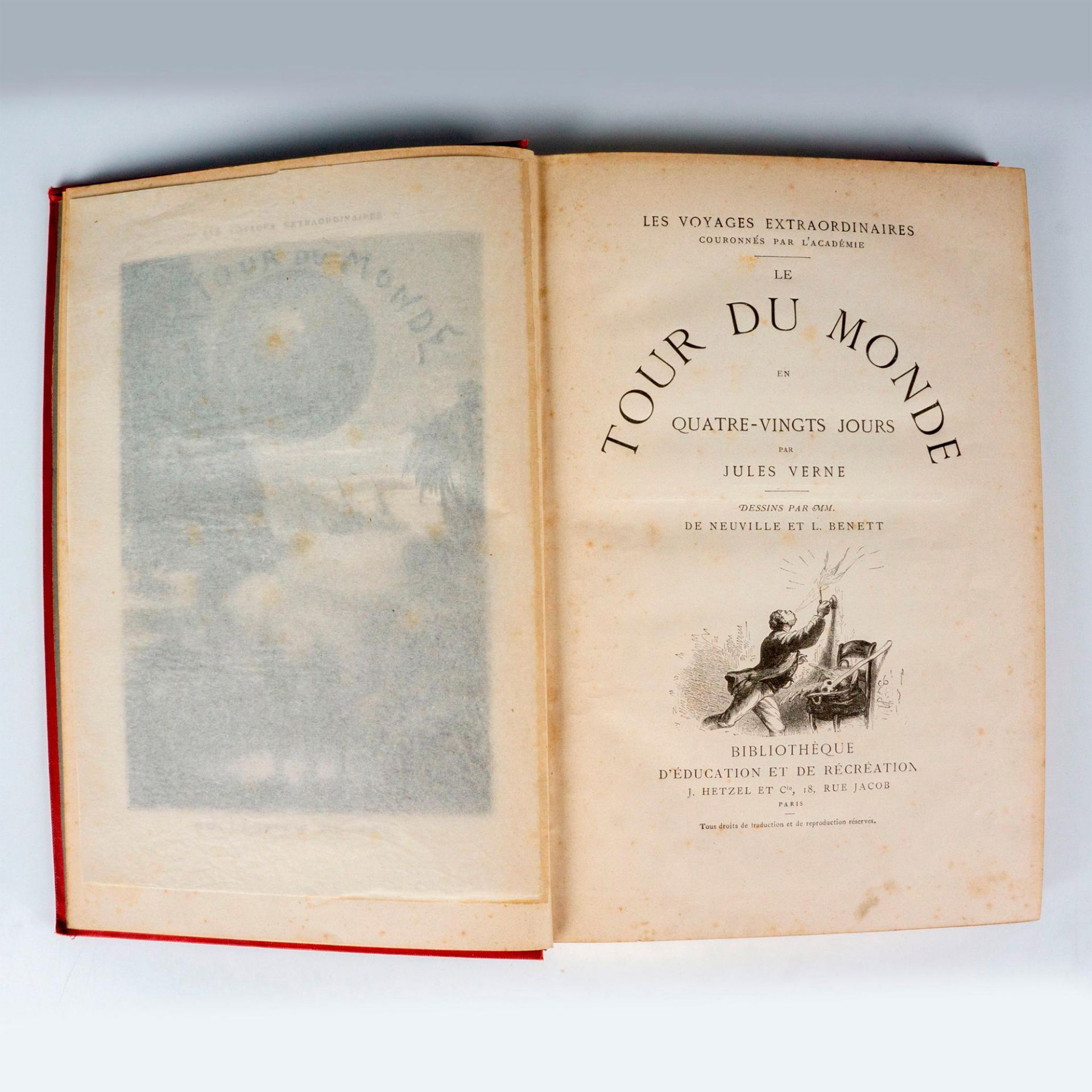 Jules Verne, Le Tour du Monde en 80 Jours, Au Steamer Red - Bild 2 aus 4