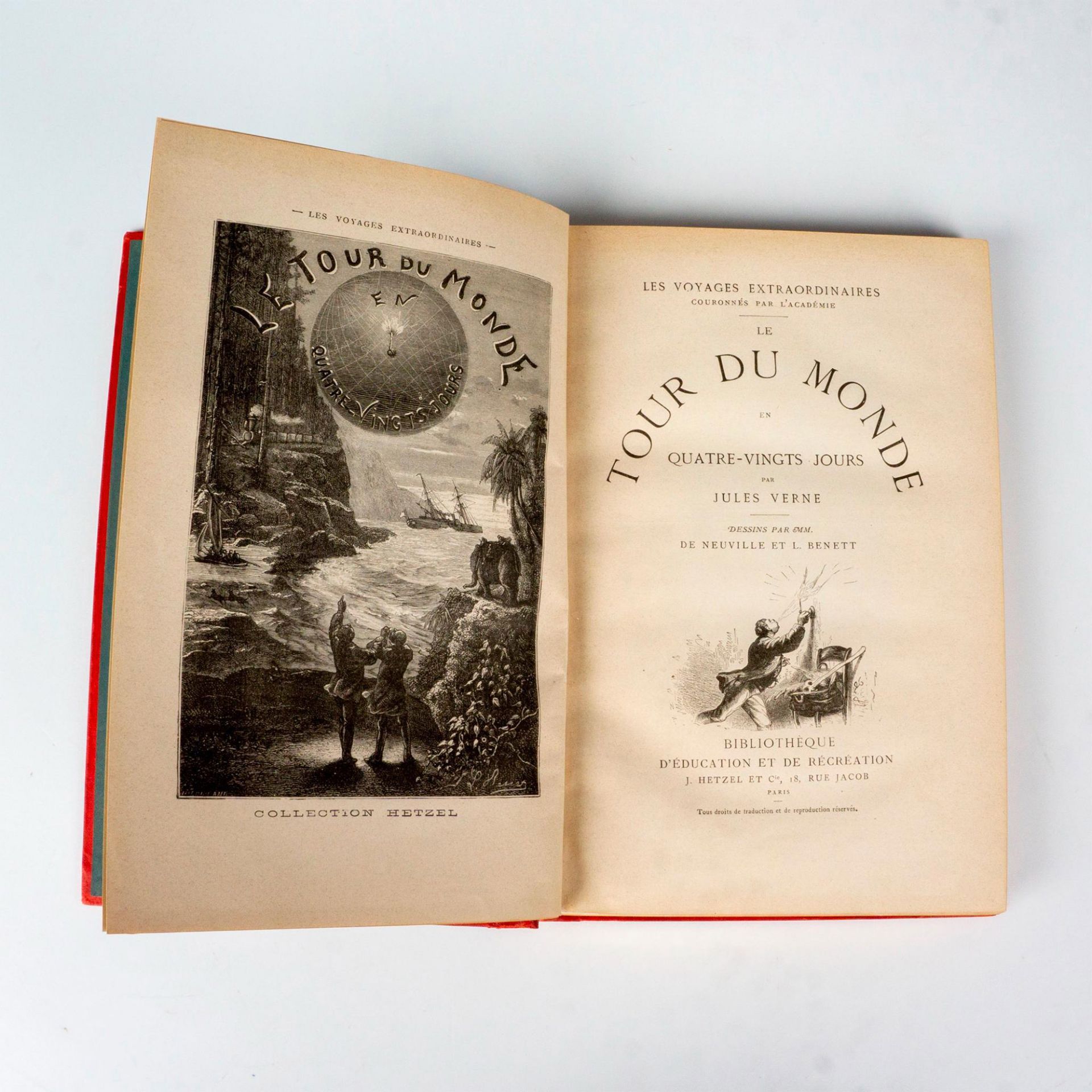 Jules Verne, Le Tour du Monde en 80 Jours, Au Steamer Red - Image 2 of 3