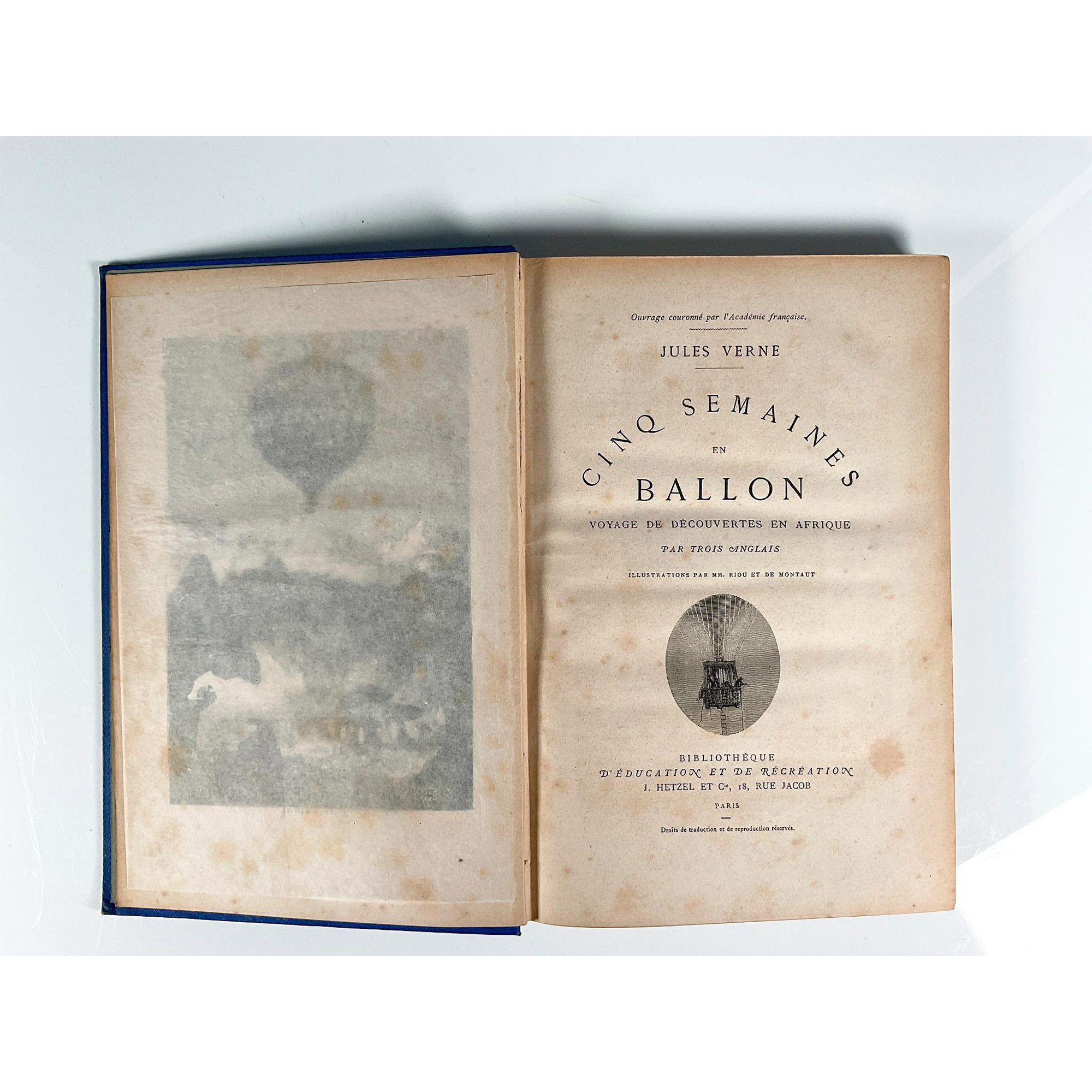 Jules Verne, Cinq Semaines en Ballon, Aux Bouquets de Roses - Image 2 of 4